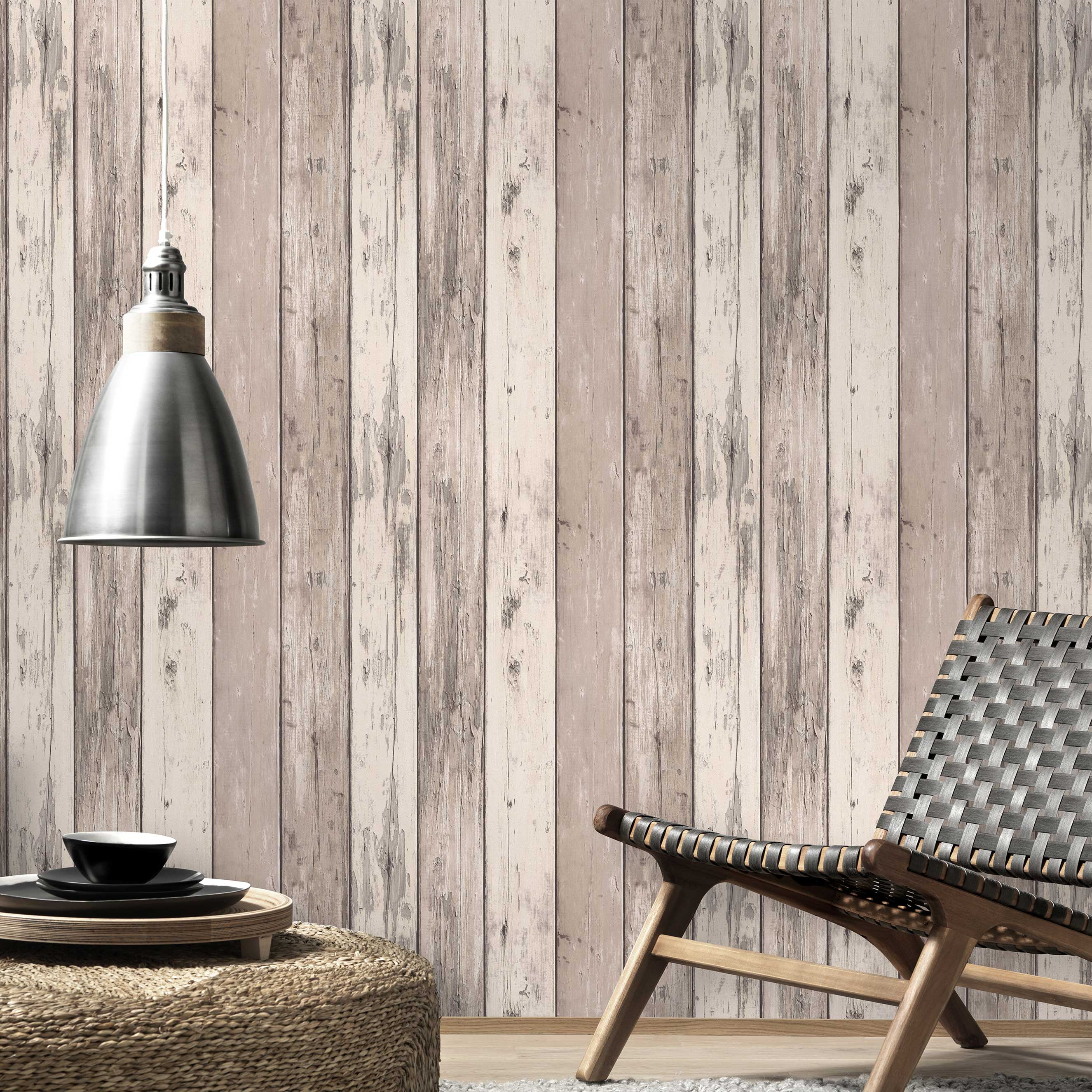 Tapete Holz Francesca M2-No.216 | Vliestapete Holzoptik | Braun Beige | Maritim | Bretter | Loft