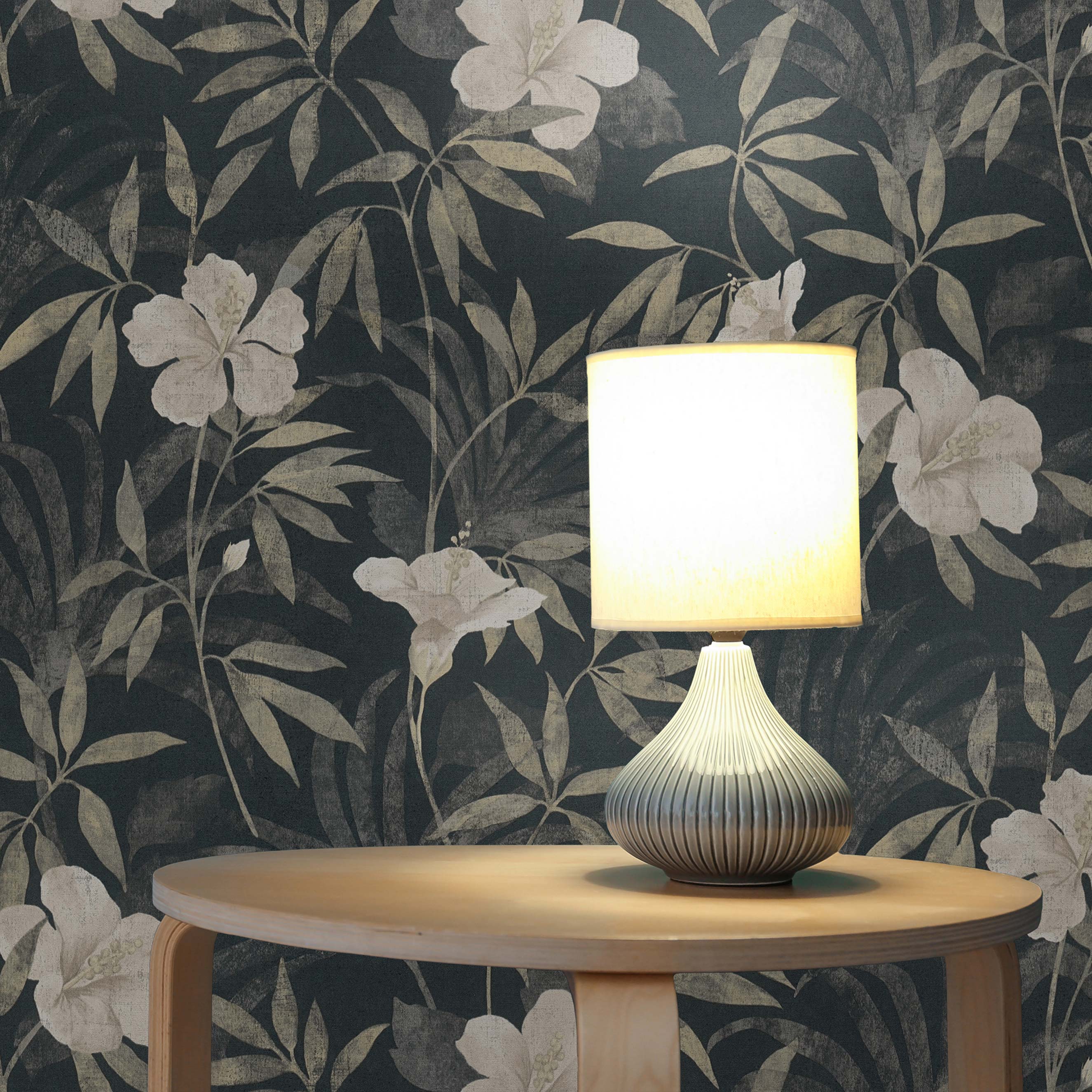 Tapete Dschungel Enrico M1-No.691 | Vliestapete | Braun | Grau | Blumentapete | Floral