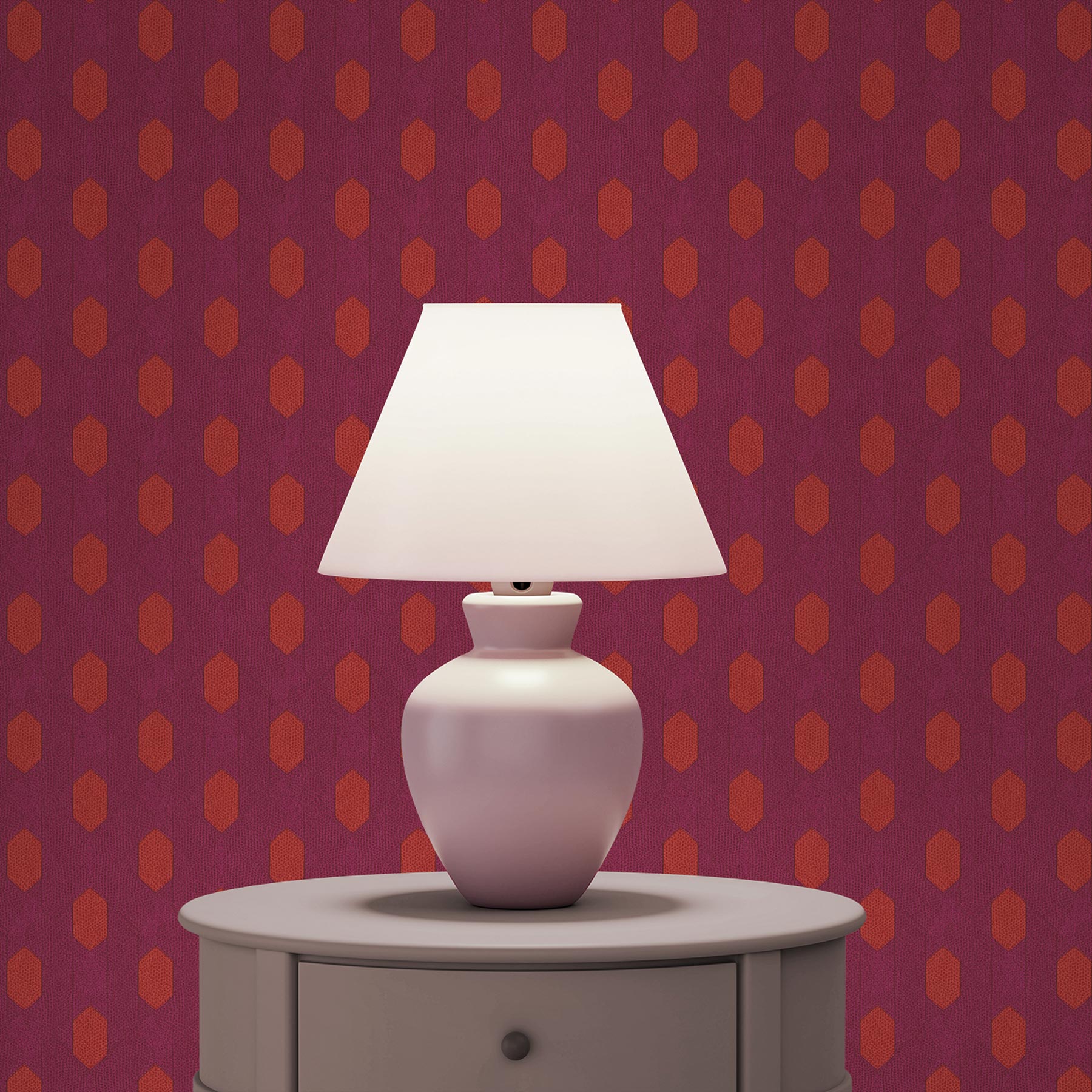 Tapete Vintage M1-No.2821 | Vliestapete | Lila | Vintagetapete | Retro | Geometrisch