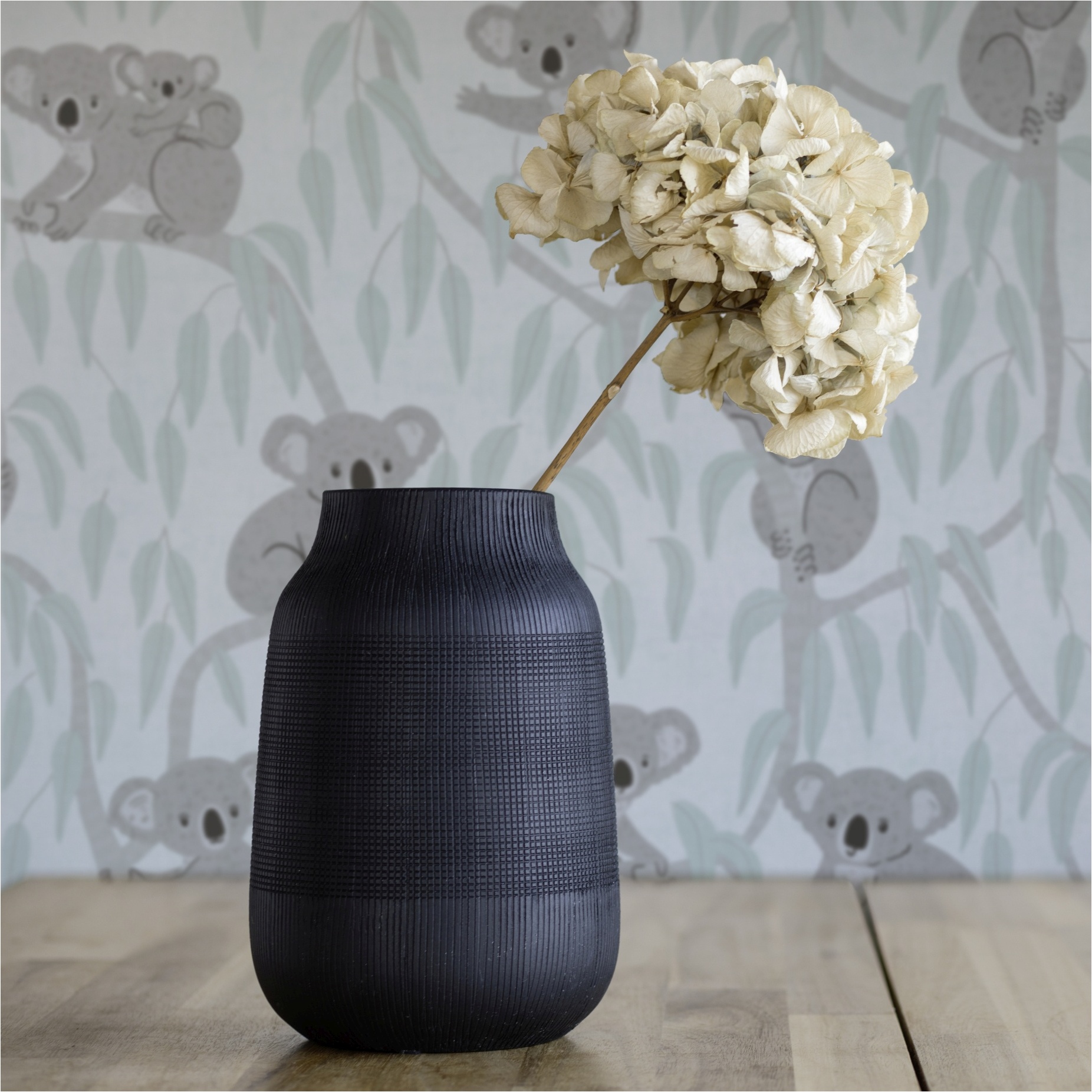 Tapete Koalabär M1-No.11896 | Vliestapete Blätter | Braun | Grau | Kinderzimmer | Wohnzimmer