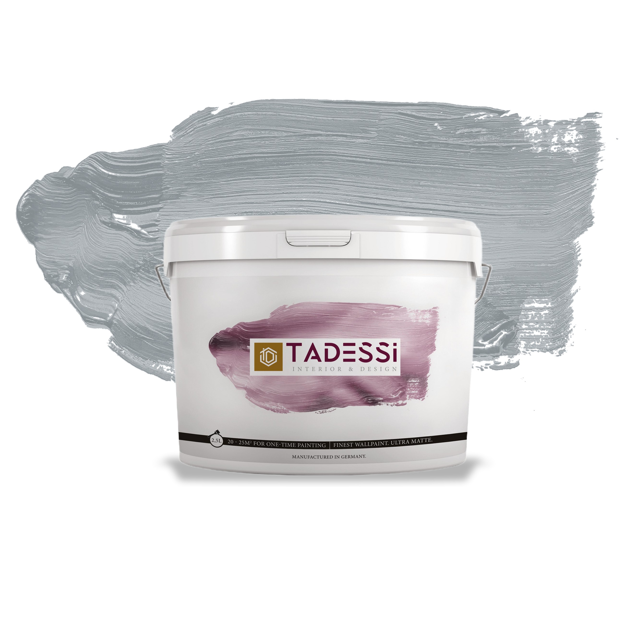 TADESSI Color Vista - Wandfarbe Grau - Rauchgrau - Matte Innenfarbe - Hochwertige Dispersionsfarbe TADESSI Color Vista - Wandfarbe Grau - Rauchgrau - Matte Innenfarbe - Hochwertige Dispersionsfarbe
