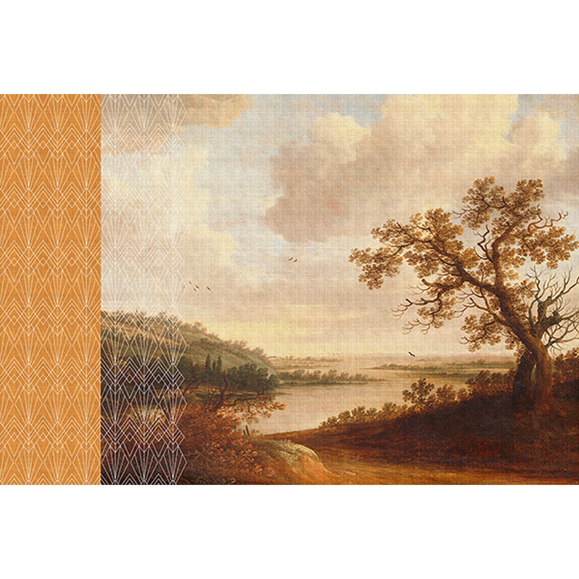 Tadessi Fototapete Landschaft M1-No.61217 Digitaldruck Tapete Gelb Beige - Natur Baum