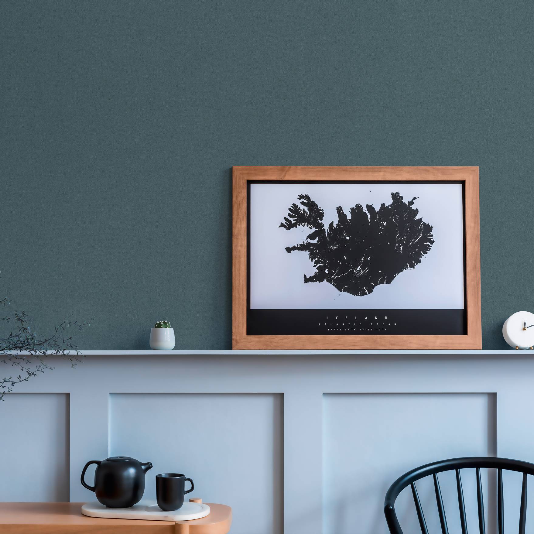 Tapete Uni M1-No.3538 Vliestapete Blau Tapete Einfarbig Unitapete