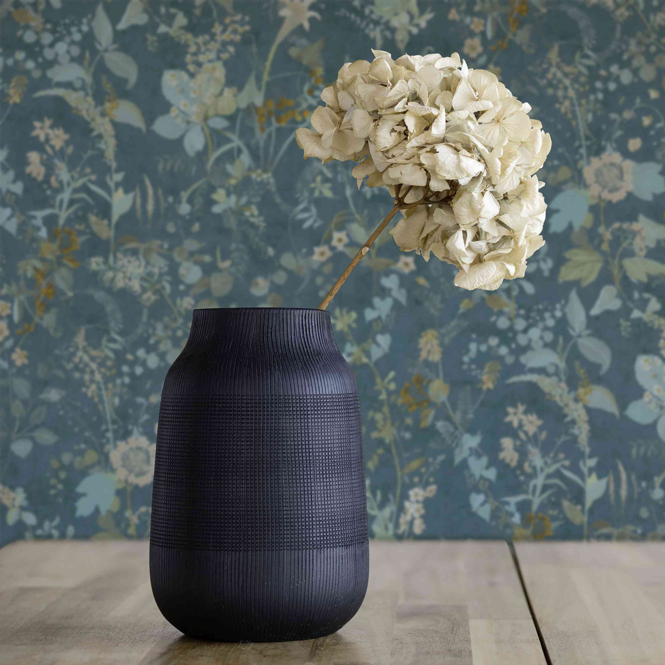 Tapete Pino Blumen M1-No.4049 | Vlies | Petrol | Blau | Floral | Tadessi | 10.05 x 0.53 m