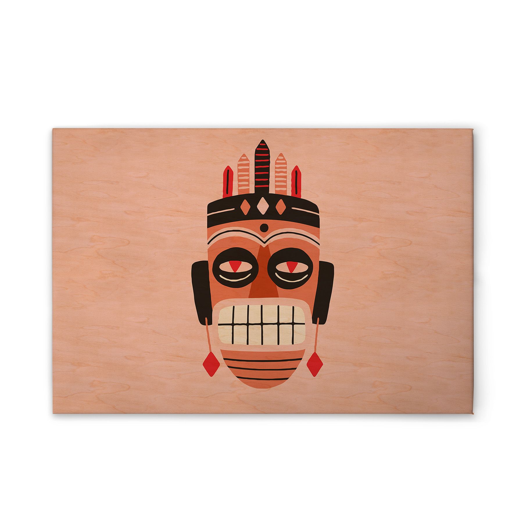 Tadessi Leinwandbild Ethno Stil M1-No.51296 - Keilrahmen in Orange Rosa - Wandbild 45 x 30 cm