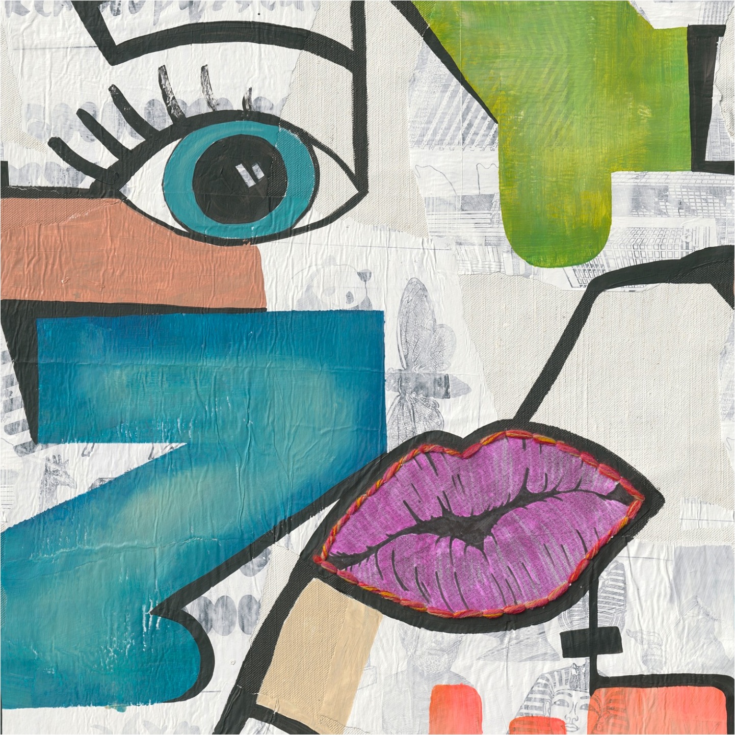 Fototapete Abstrakt M1-No.11769 | Vliestapete Kunst | Bunt | Blau | Zeichnung | Wohnzimmer | Küche