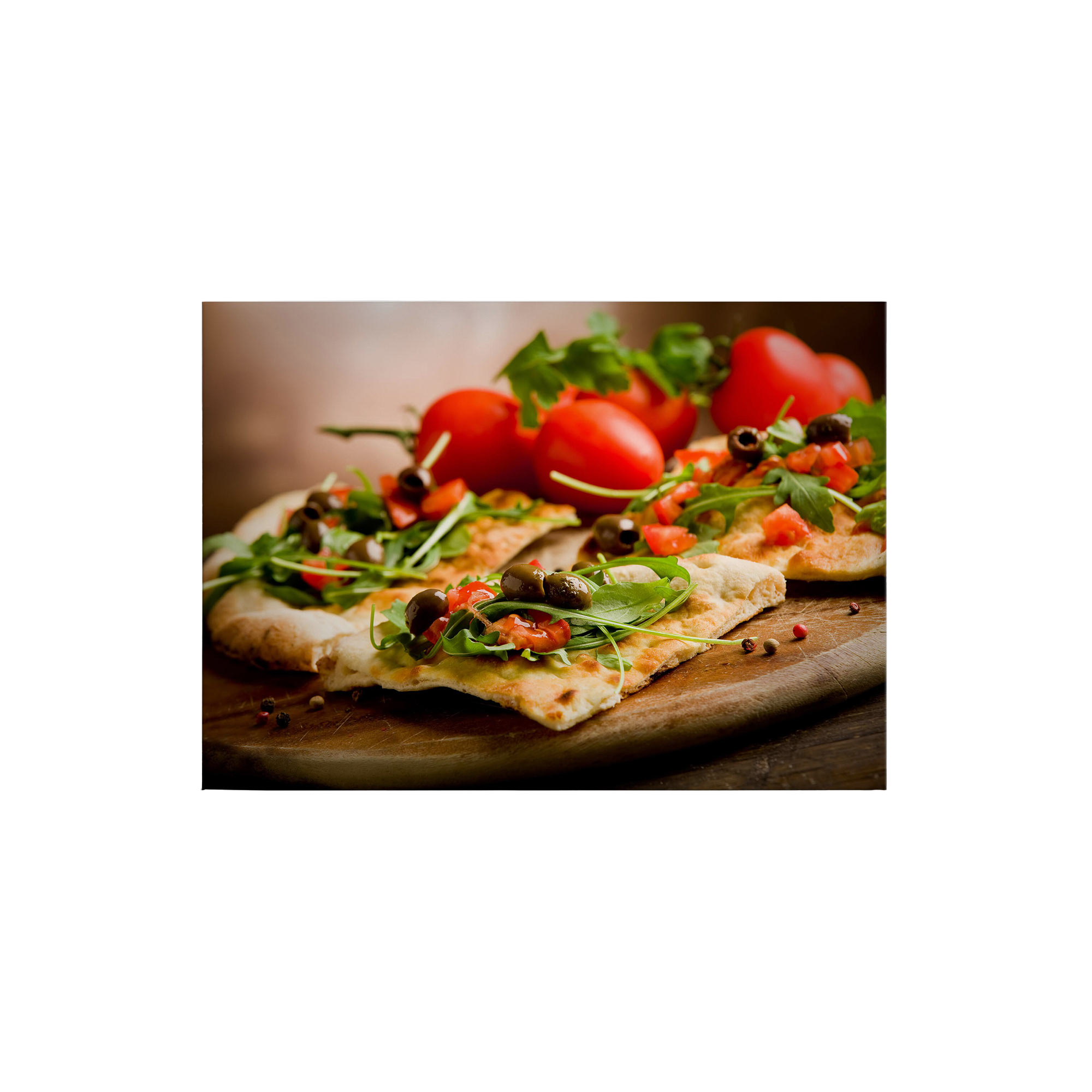 Tadessi Leinwandbild Küche - 50 x 70 cm - M1-No.50295 - Keilrahmen in Braun Beige