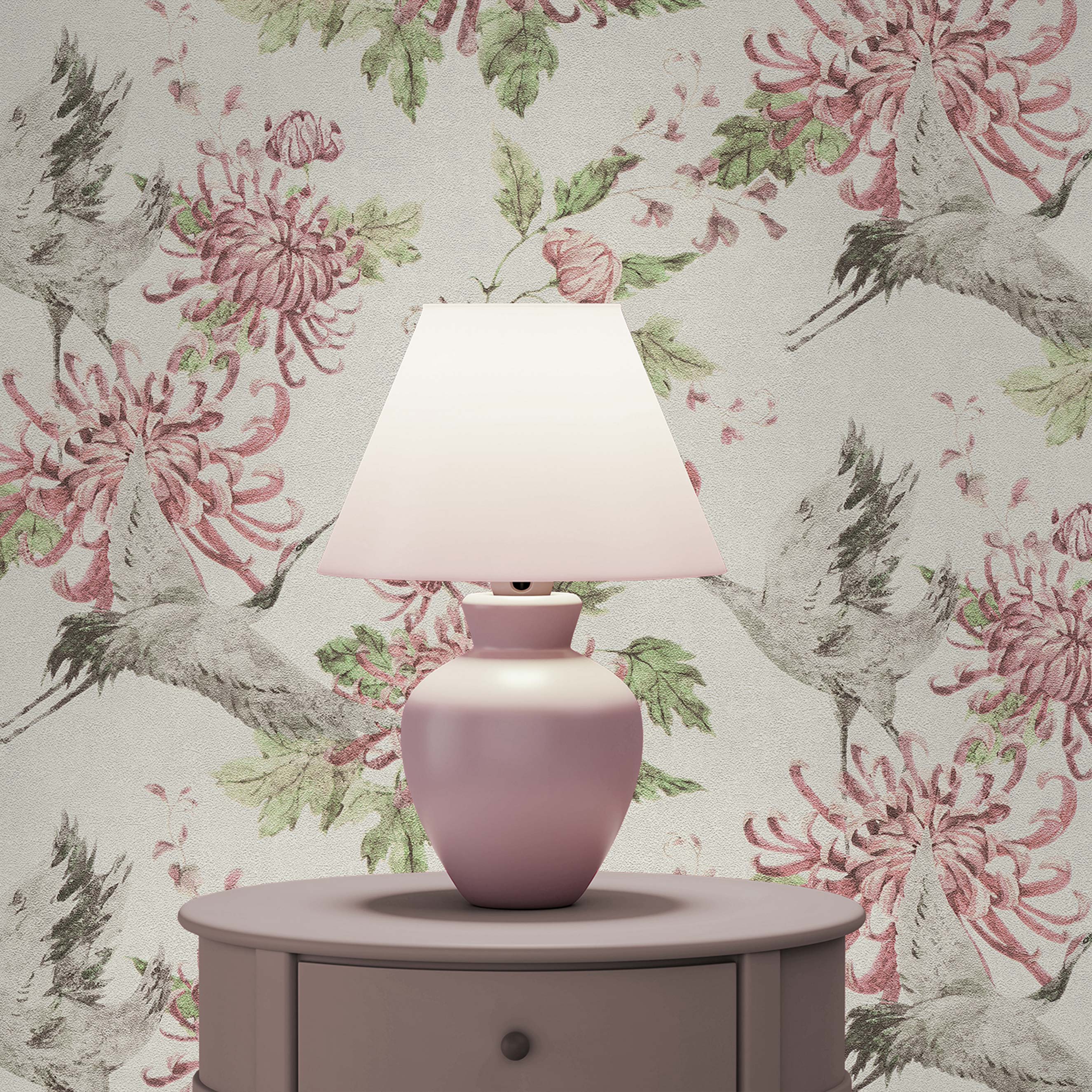 Tapete Tiere Adriano M1-No.443 | Vliestapete | Rosa | Grün | Orientalisch