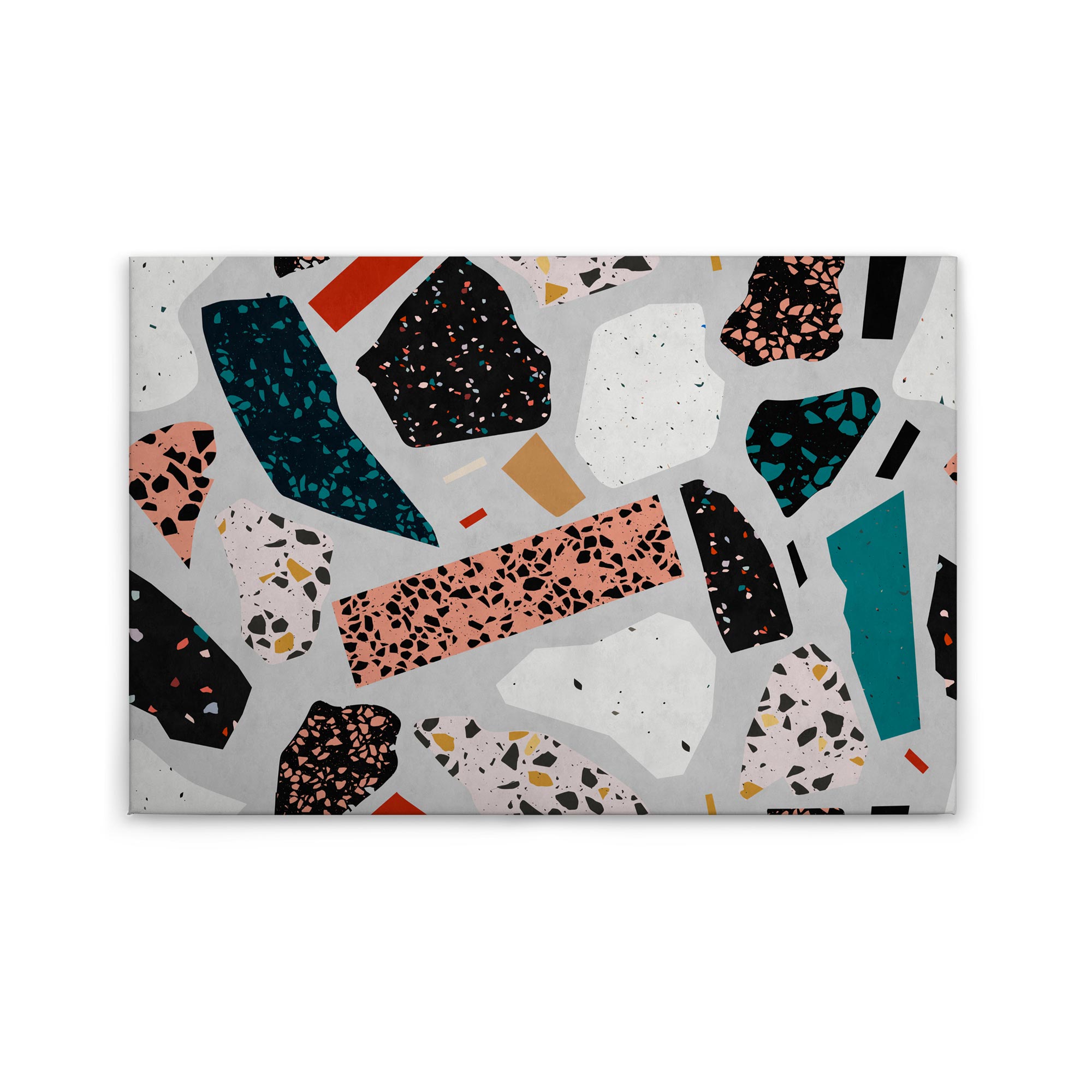 Tadessi Leinwandbild Geometrisch - 60 x 90 cm - M1-No.50192 - Keilrahmen in Grau Schwarz