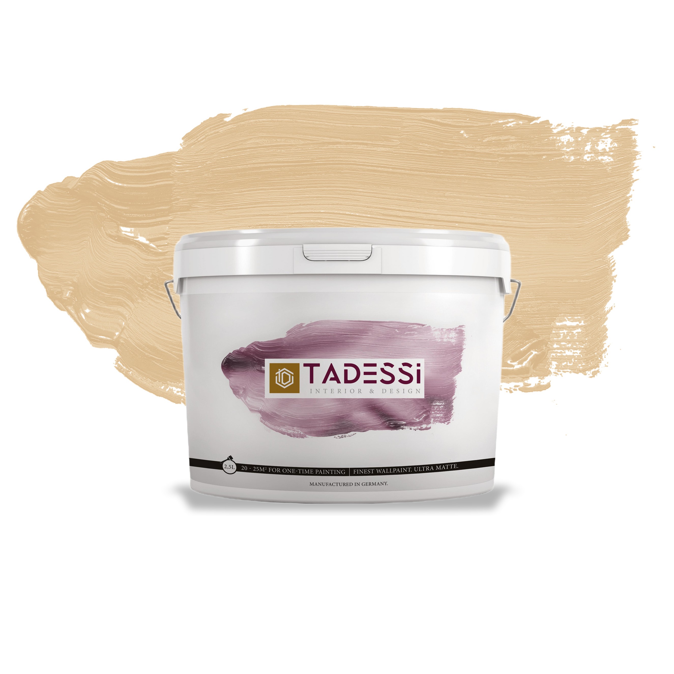 TADESSI Color Vista - Wandfarbe Pastell Beige - Toffee Mocha - Hochwertige matte Innenfarbe