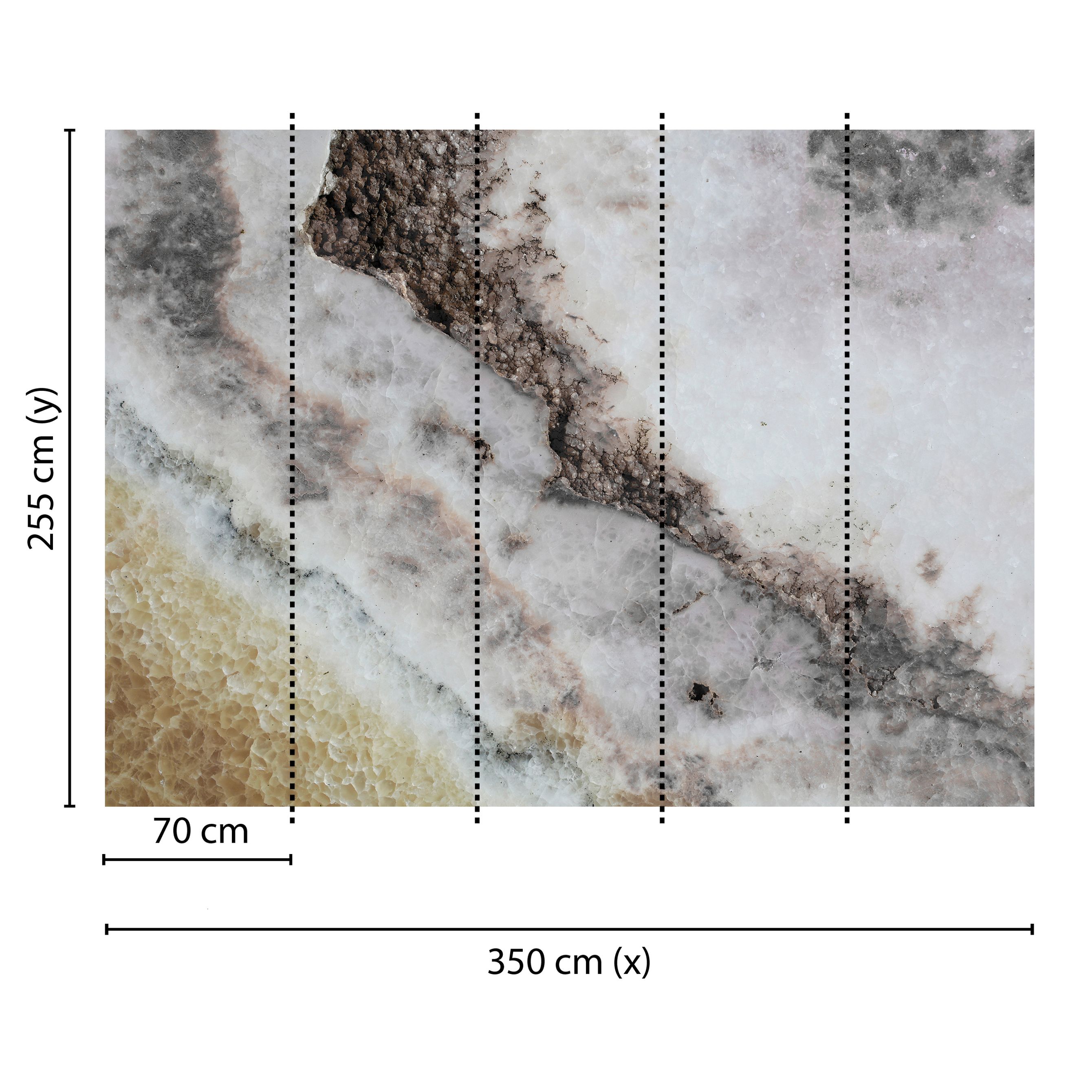 Tadessi Fototapete Marmor M1-No.60486 Digitaldruck Tapete Weiß Schwarz - Steinoptik Modern
