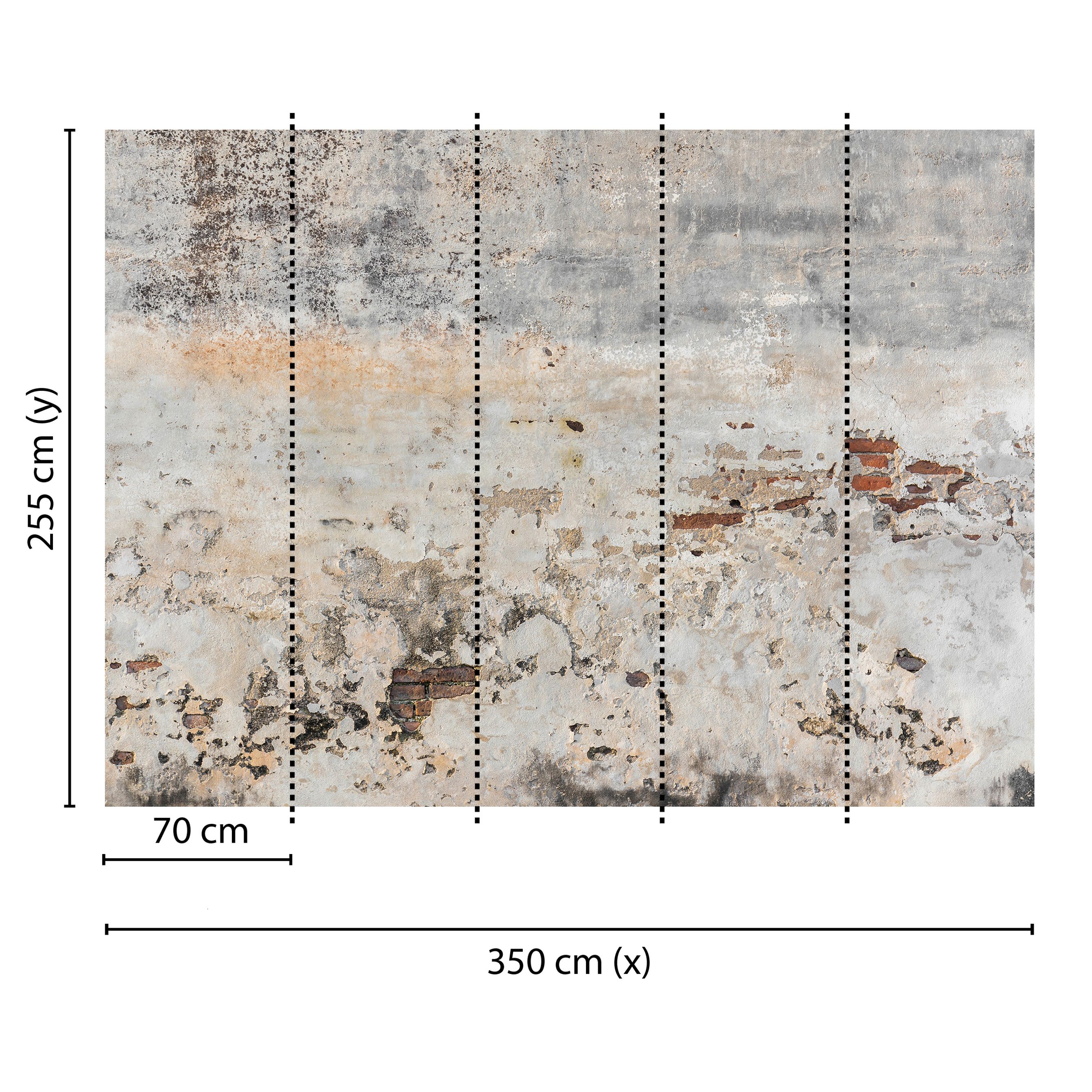 Tadessi Fototapete Betonoptik M1-No.60471 Digitaldruck Tapete Grau Braun - Modern Steinoptik