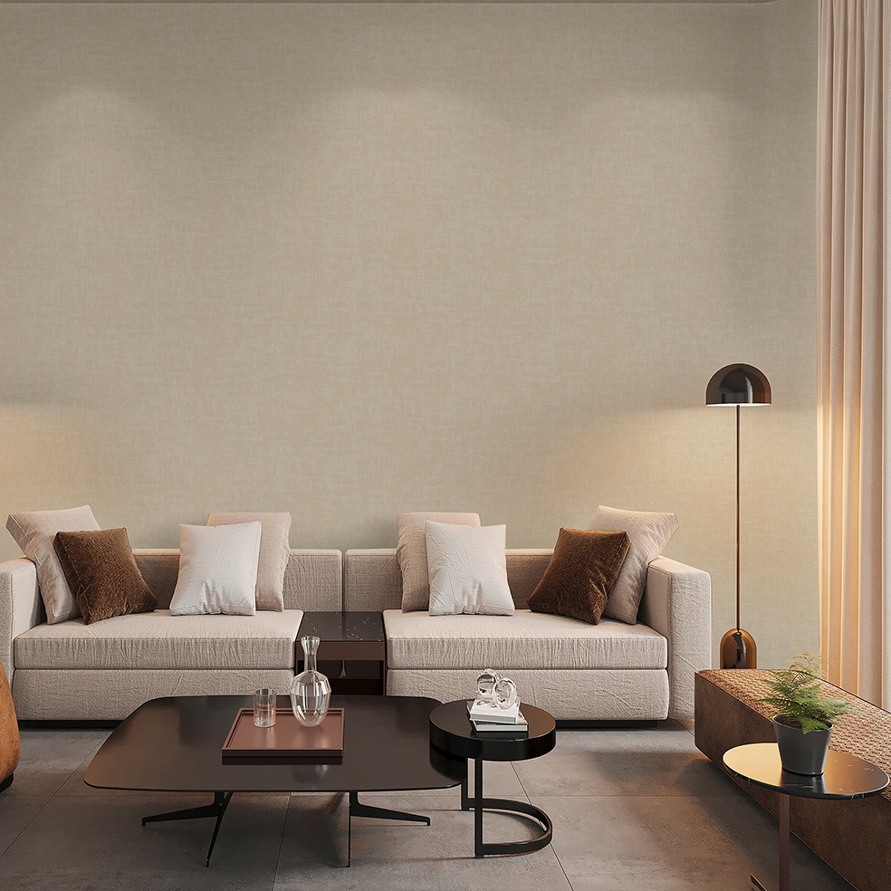Tapete Uni Einfarbig M1-No.11011 Vlies Beige Taupe Tadessi 10.05 m x 0.53 m