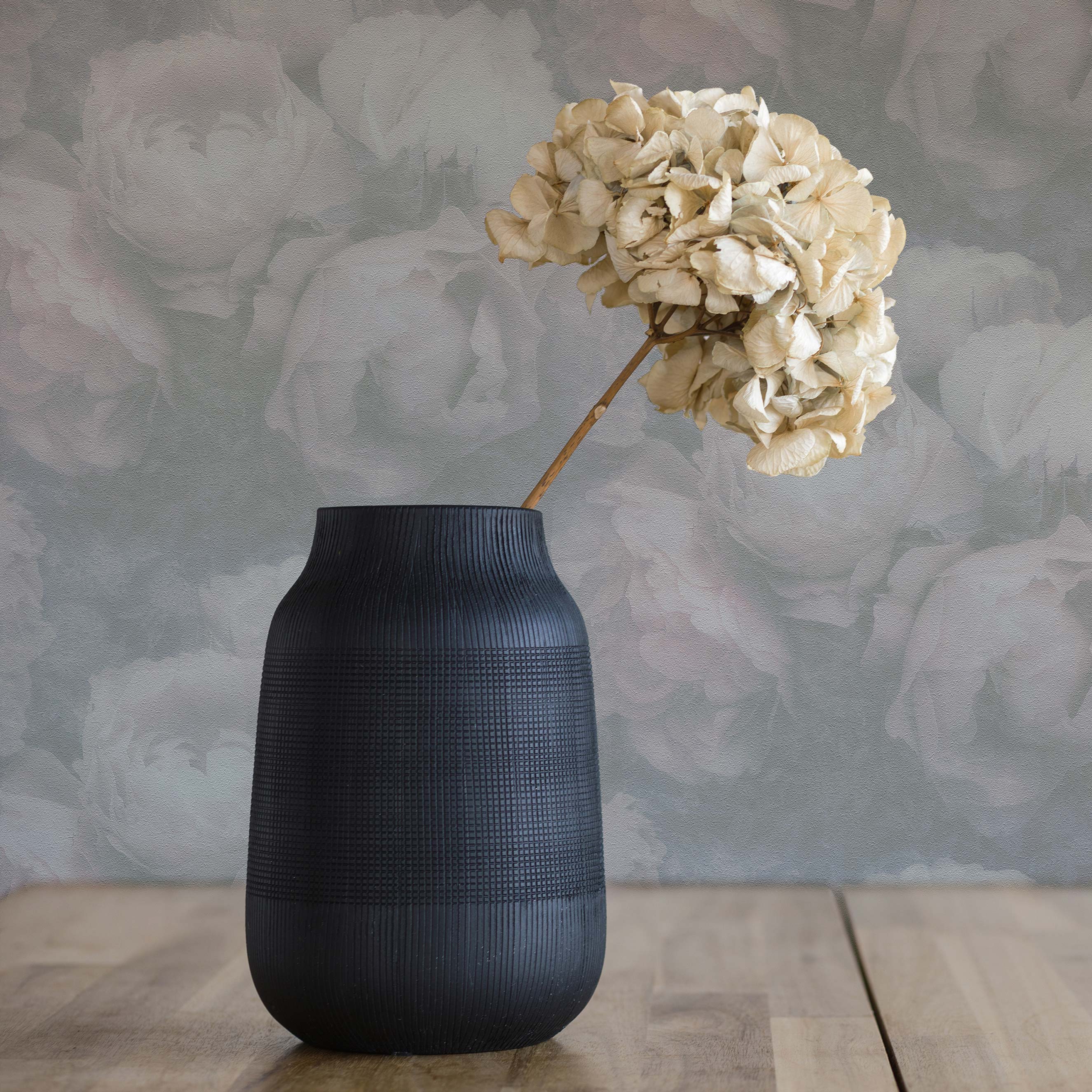 Tapete Blumen Florentin M1-No.365 | Vliestapete | Rosa | Grau | Blumentapete | Floral | Natur