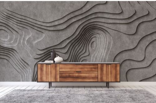 Tapeten grau modern in 3D Optik
