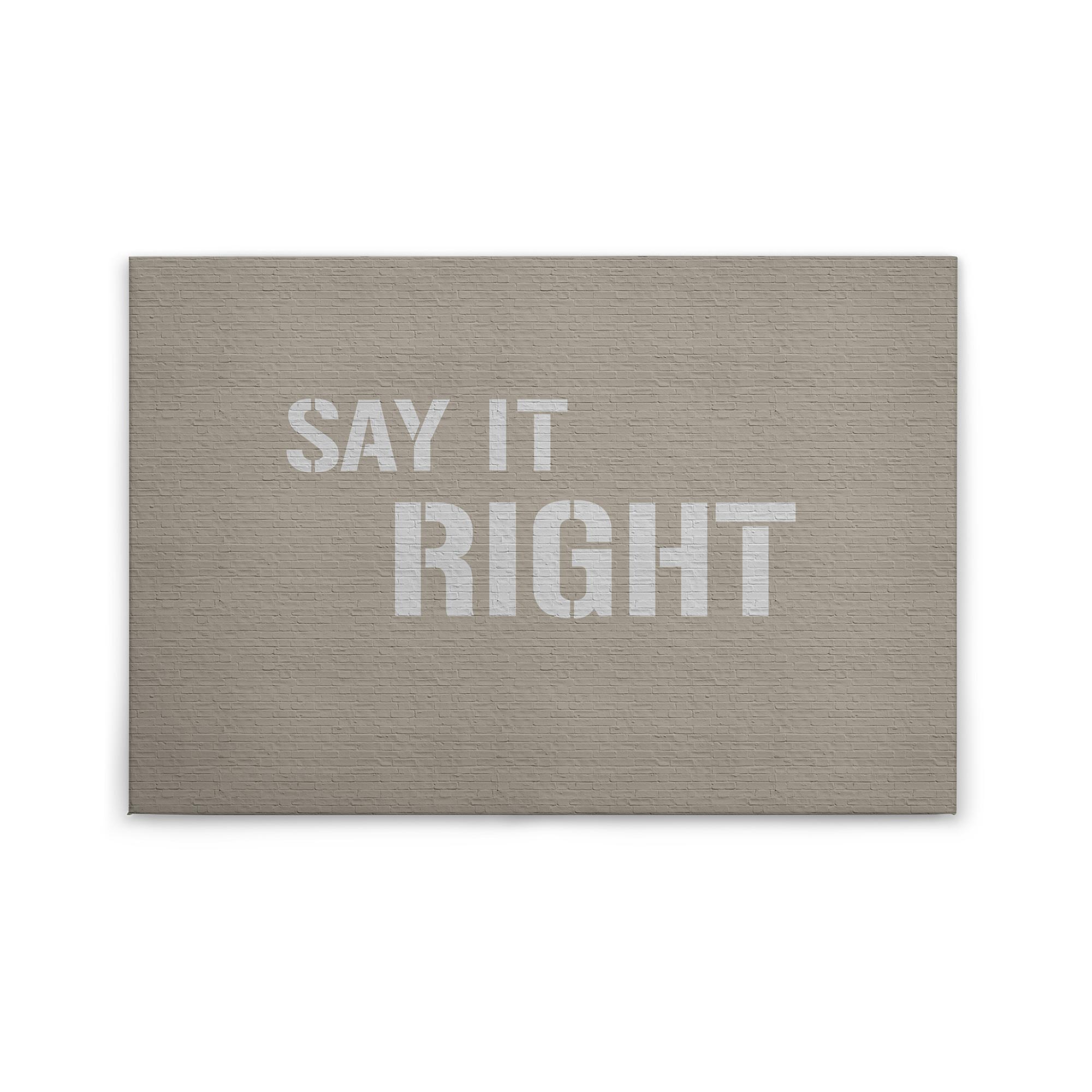 Leinwandbild Zitate M1-No.50170 | Wandbild 60 x 90 cm | Sprüche Beige Grau Keilrahmen Motivation