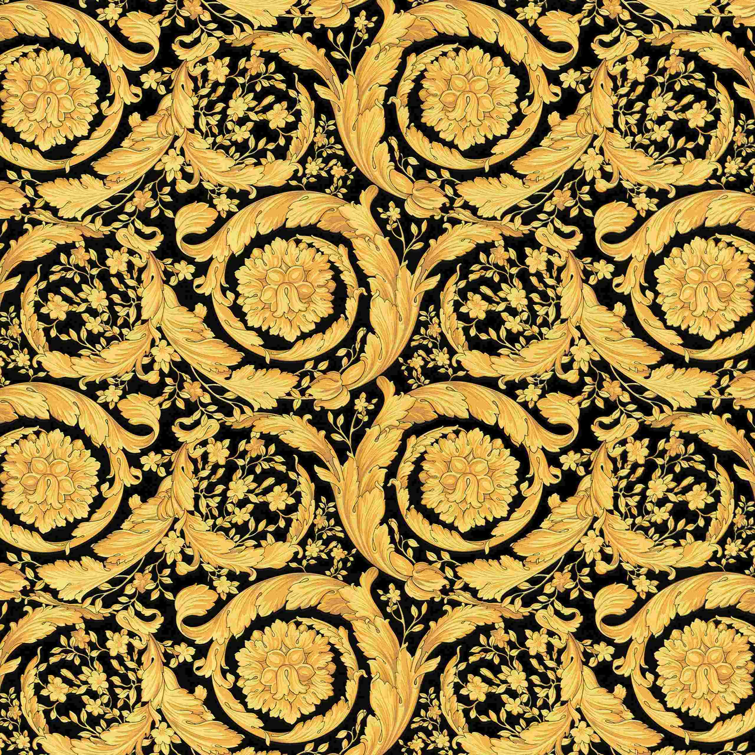 Design Tapete Versace 4 | No. 10222 | Vliestapete Barockoptik | 0.70 m x 10.05 m | Gold