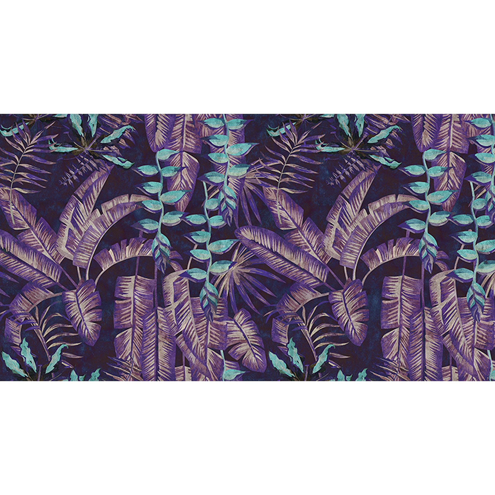 Tadessi Fototapete Dschungel M1-No.60967 Digitaldruck Tapete Lila Blau - Pflanzen Floral