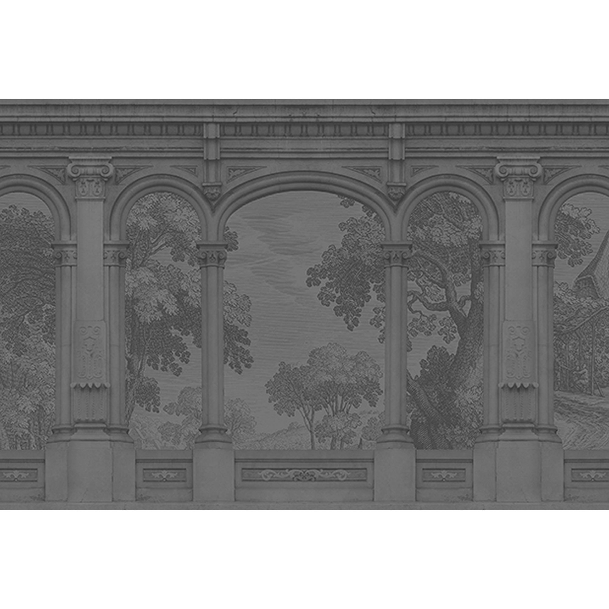 Tadessi Fototapete Landschaft M1-No.61236 Digitaldruck Tapete Grau - Wald Baum