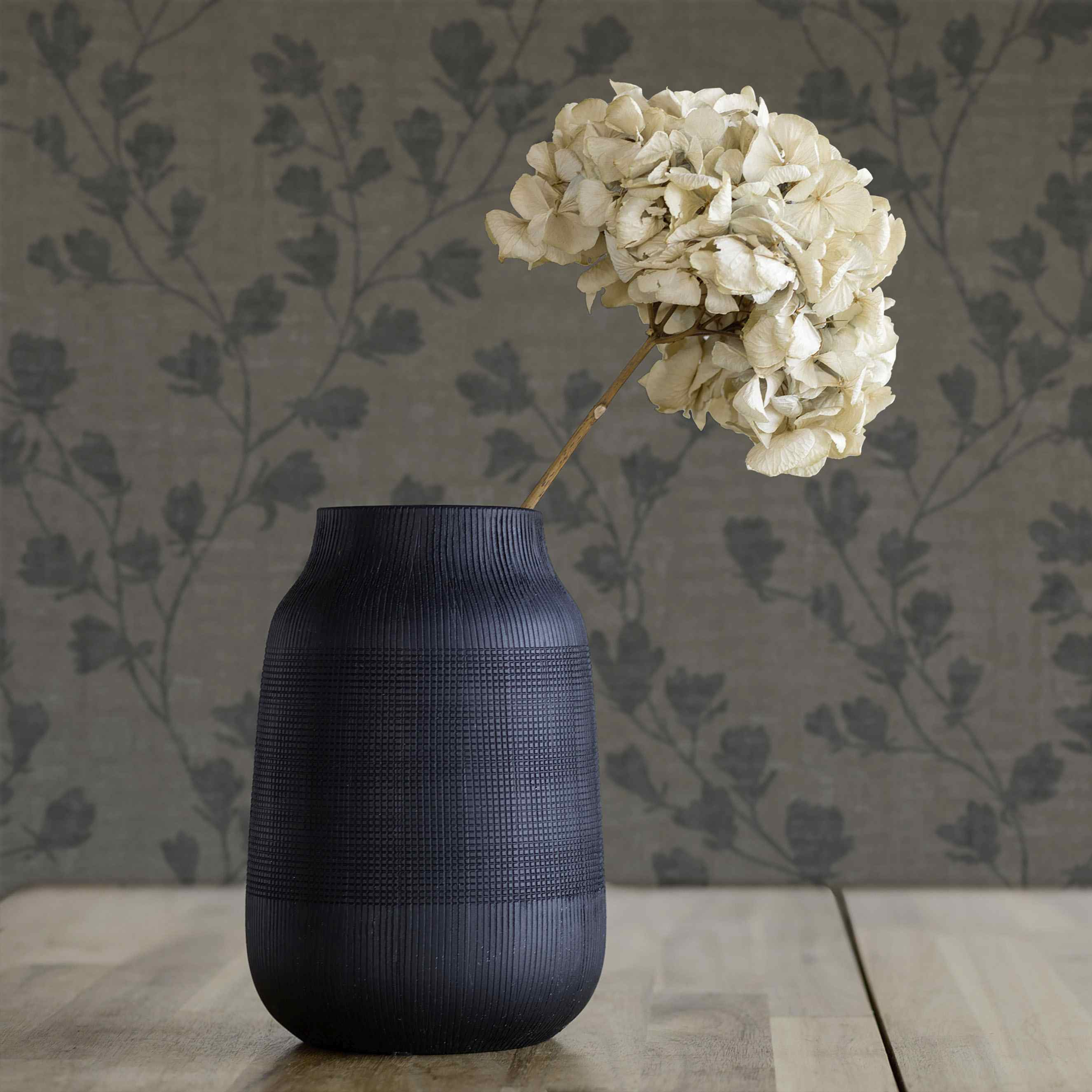 Tapete Florentin Blumen M1-No.3995 | Vlies | Grau | schwarz | Floral | Tadessi | 10.05 x 0.53 m