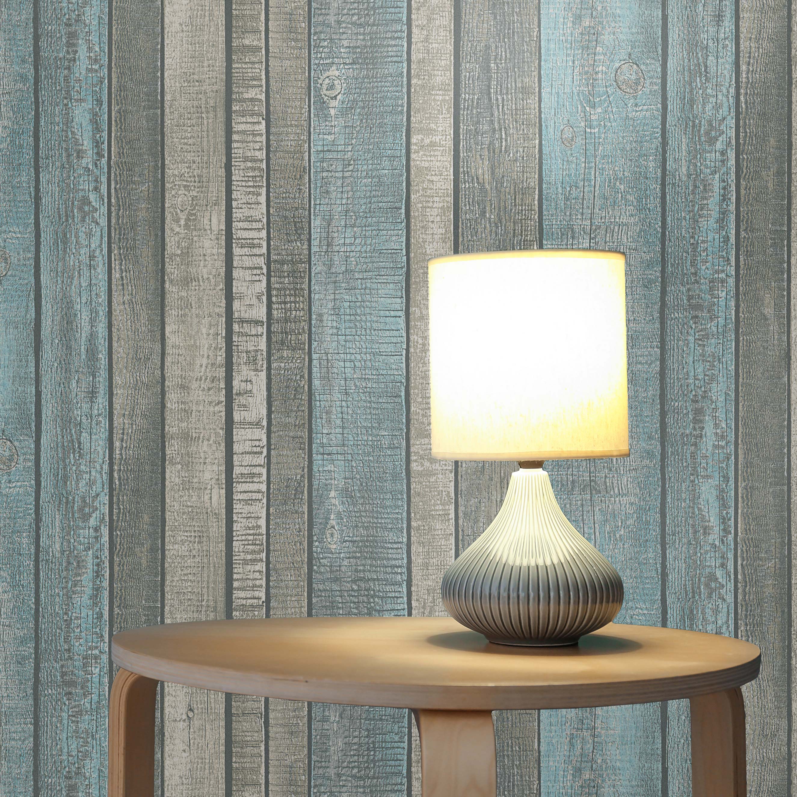 Tapete Holz Mateo M1-No.56 | Vliestapete | Blau | Grau | Tapeten in Holzoptik