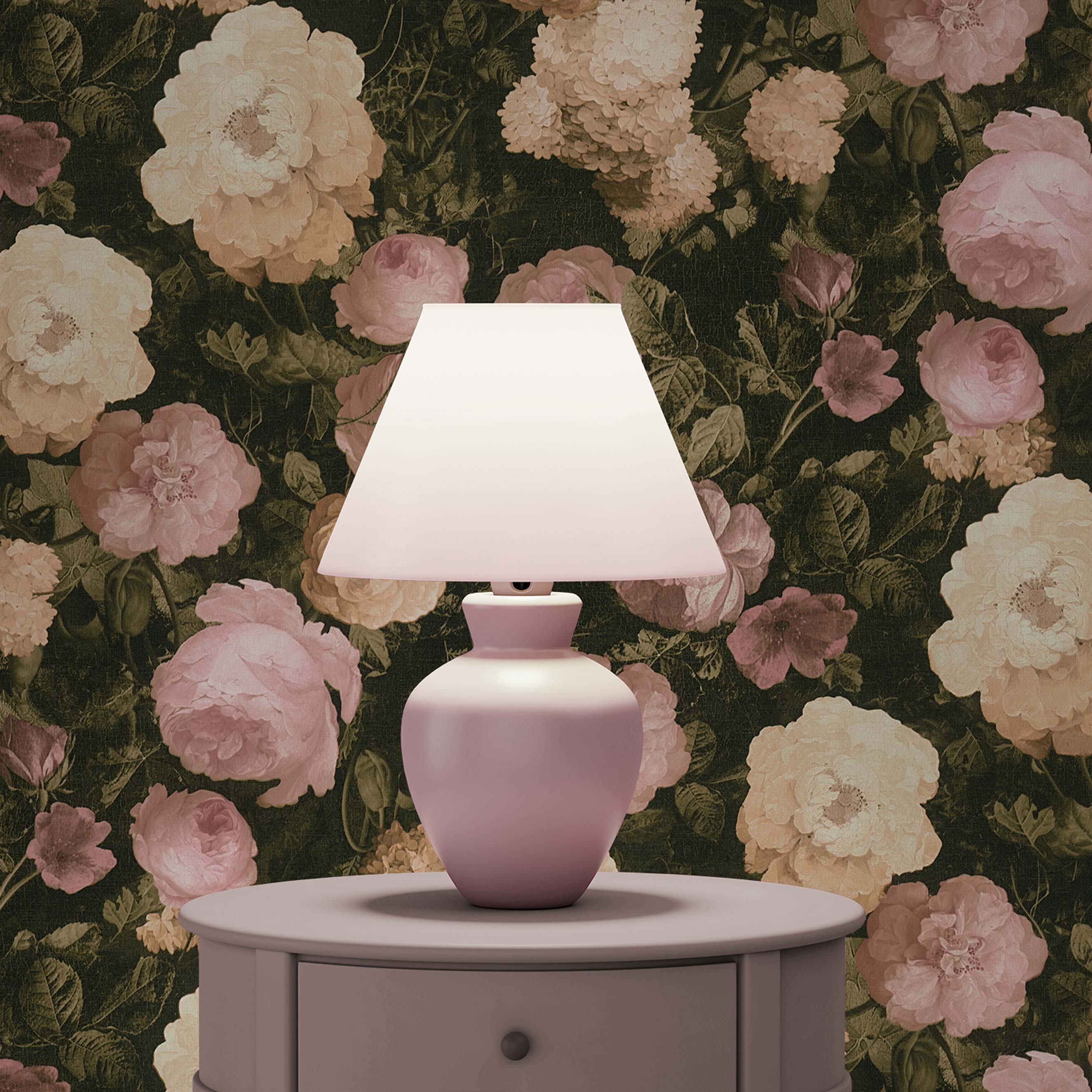Tapete Rosen Valentin M1-No.494 | Vliestapete | Rosa | Creme | Blumentapete | Vintage