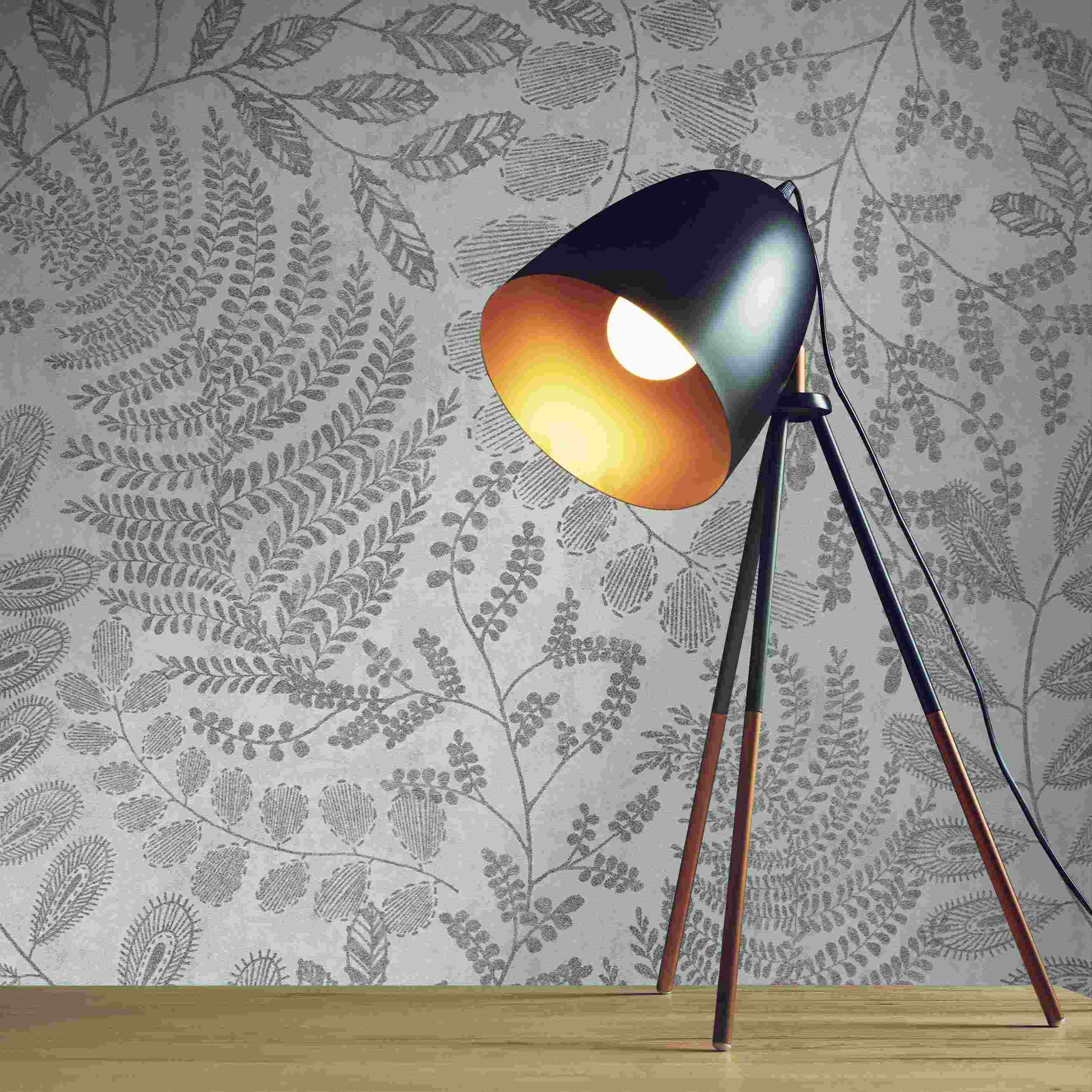 Tapete Pino Blumen M1-No.4063 | Vlies | Blau | Silber | Floral | Tadessi | 10.05 x 0.53 m