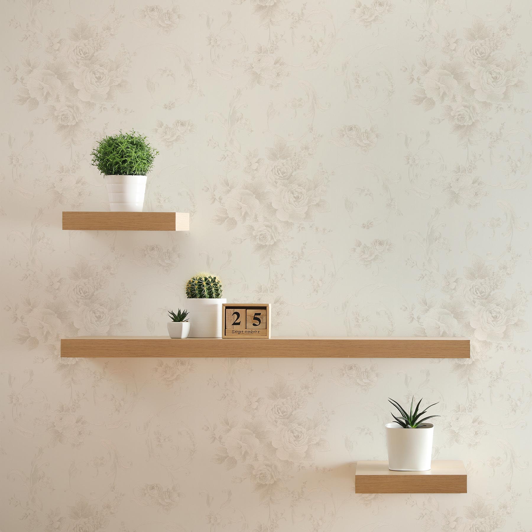 Tapete Blumen Florentin M1-No.2160 | Vliestapete | Grau | Floral | Landhaus