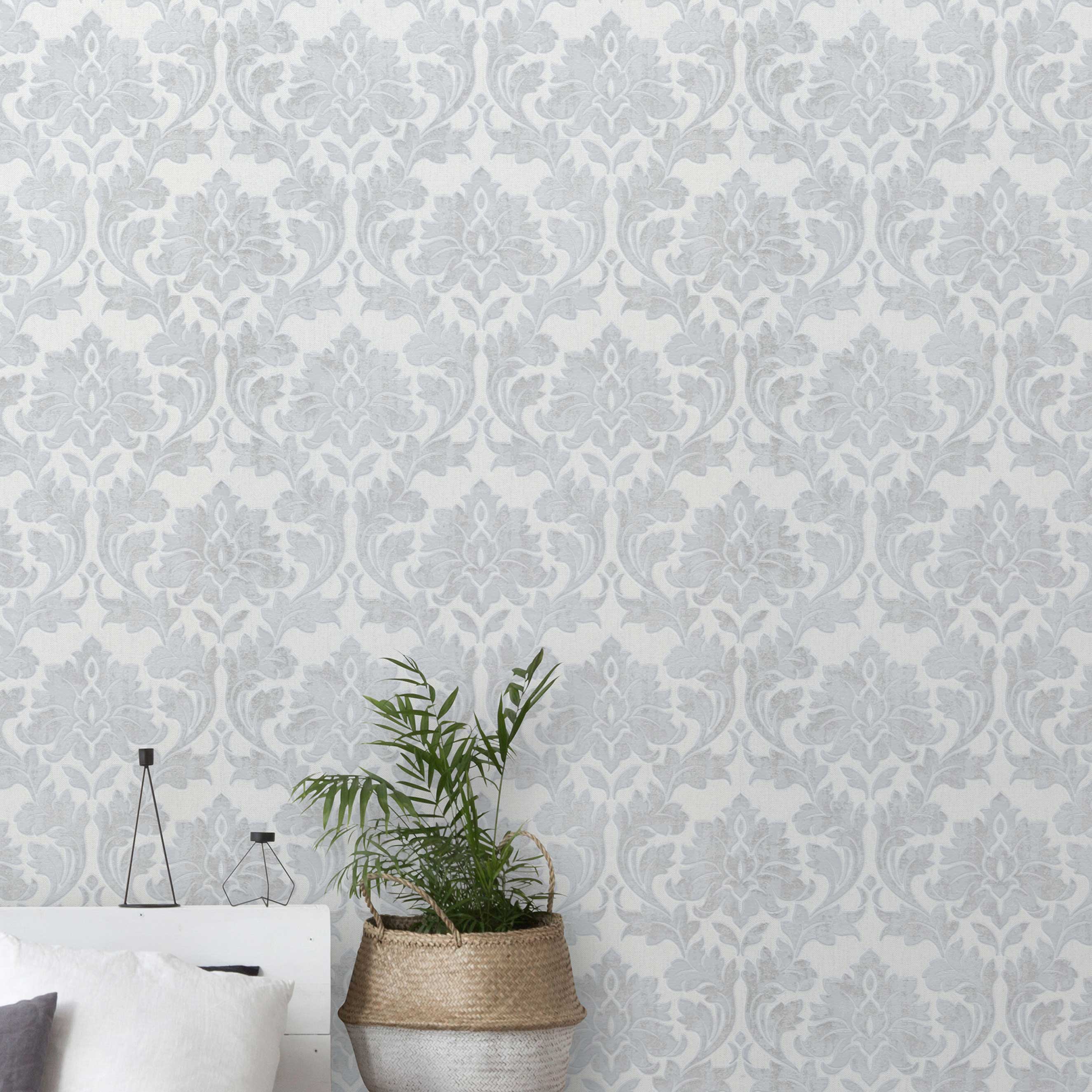 Tapete Barock Samuel M2-No.351 | Vliestapete Barockoptik | Grau | Klassik | Ornamentmuster