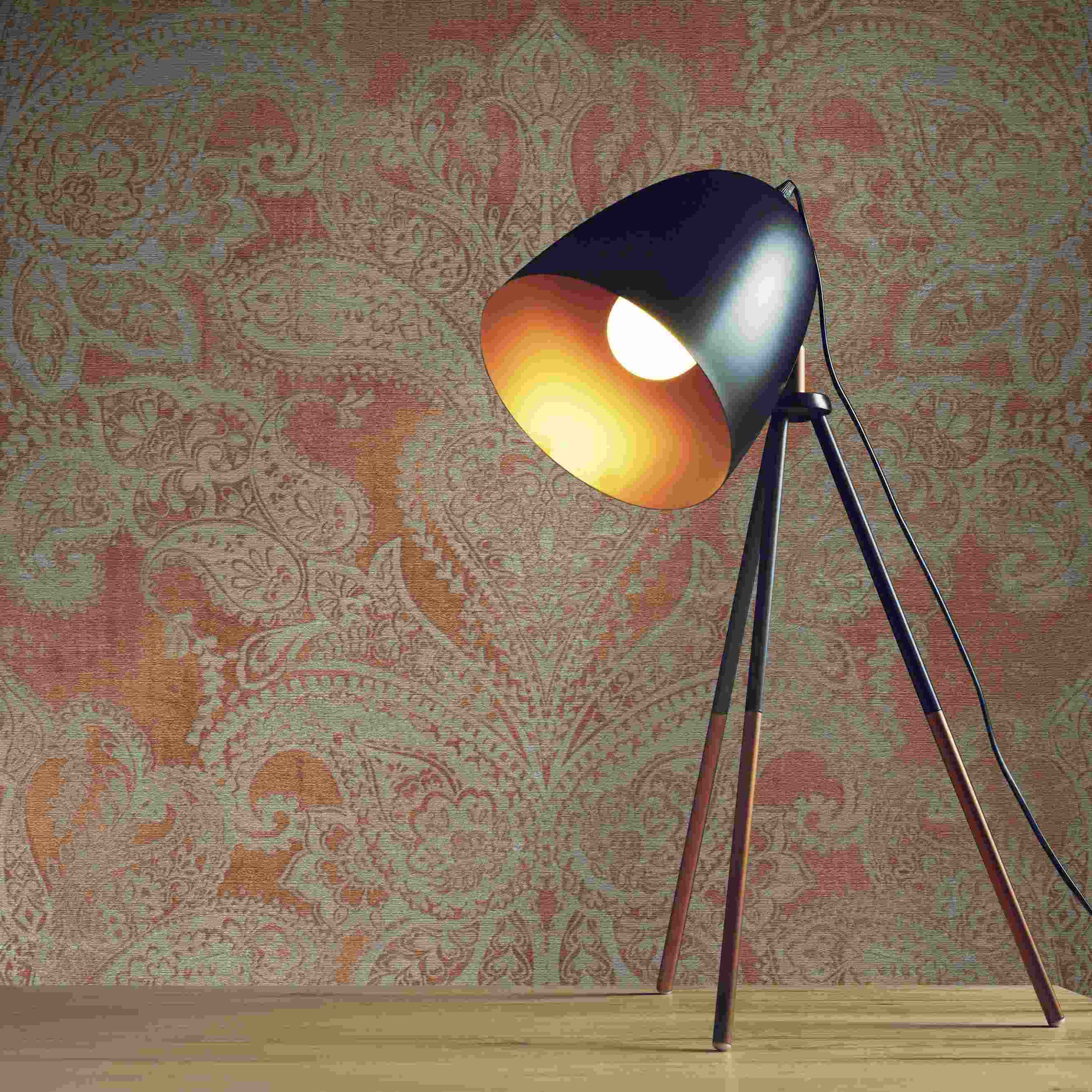 Tapete Jacopo Barock M1-No.4360 Vlies Orange Türkis Ornament Tadessi 10.05 x 0.53 m