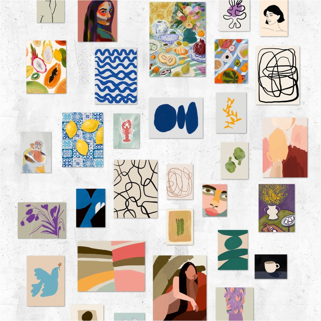 Tadessi Fototapete Bilderwand M1-No.11706 Digitaldruck Tapete Bunt Weiß - Wohnzimmer Schlafzimmer