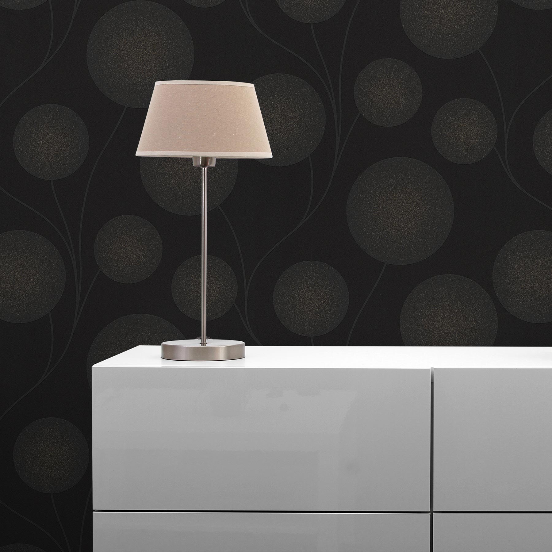 Tapete Grafik Meo M1-No.2147 Vliestapete Schwarz Anthrazit Geometrisch Natur