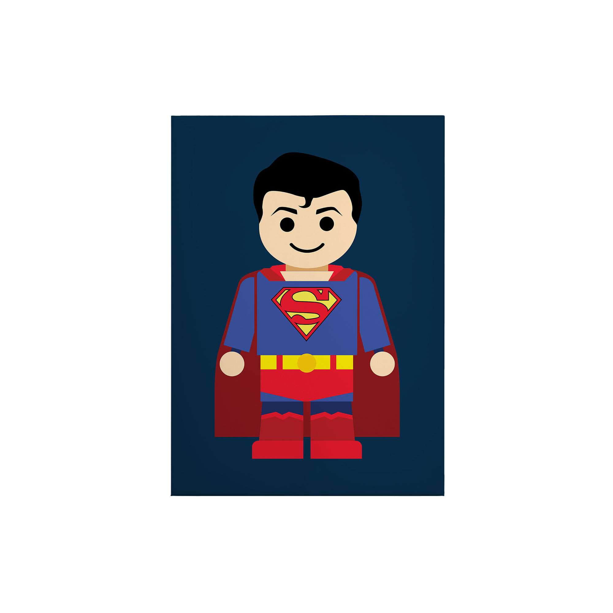 Tadessi Leinwandbild Superheld - 70 x 50 cm - M1-No.50444 - Keilrahmen in Blau Rot