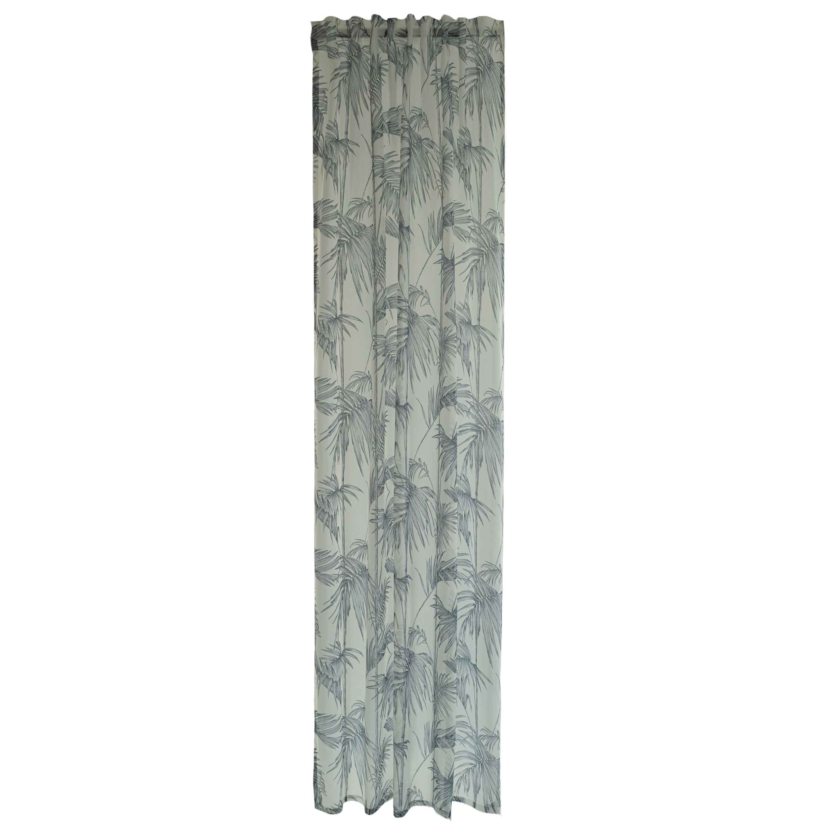 Schlaufenschal Italo V3-No.37 | Silber | Vorhang mit verdeckten Schlaufen | transparente Gardine