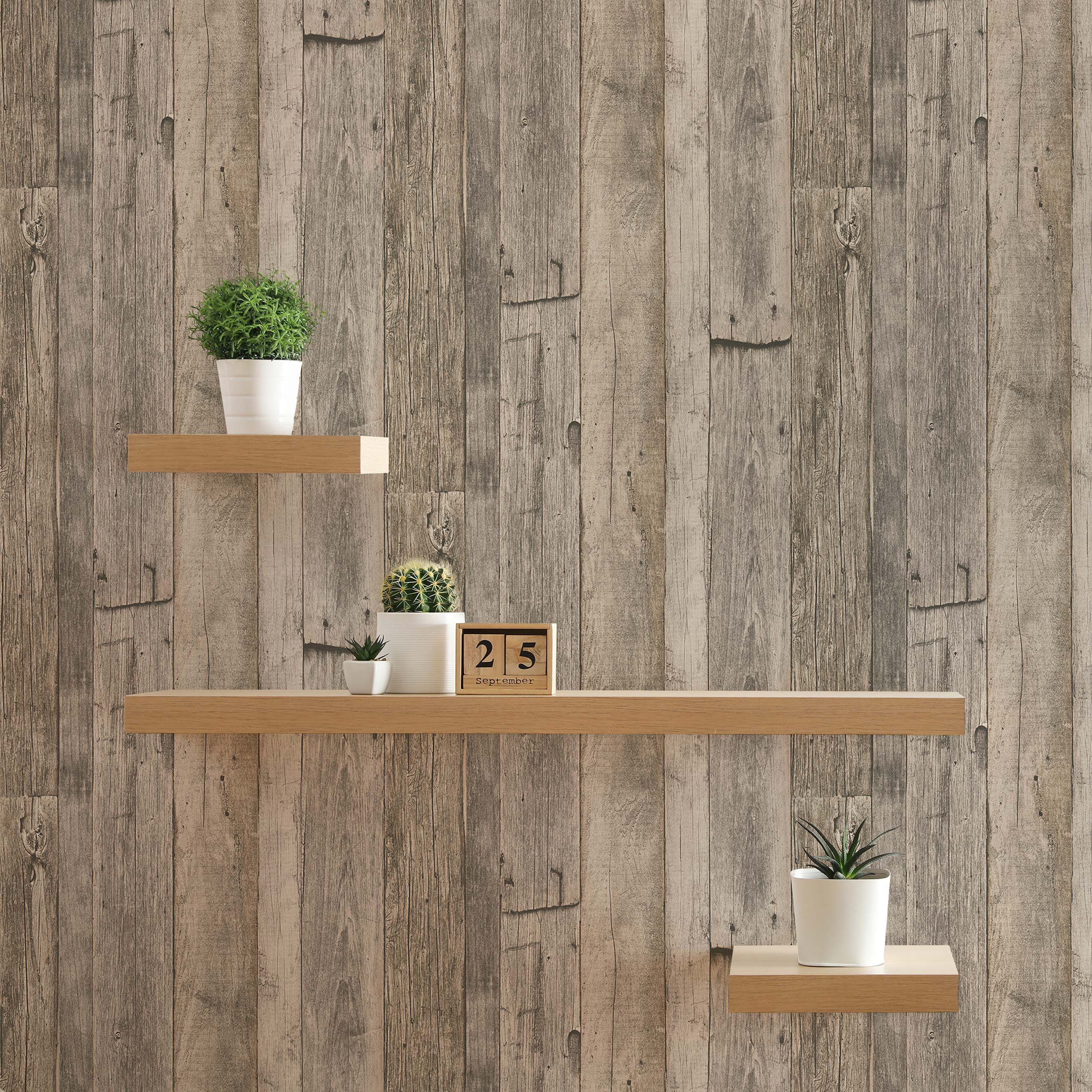 Tapete Holz Gianluca M1-No.917 | Vliestapete | Beige | Schwarz | Landhaus | Tapeten in Holzoptik