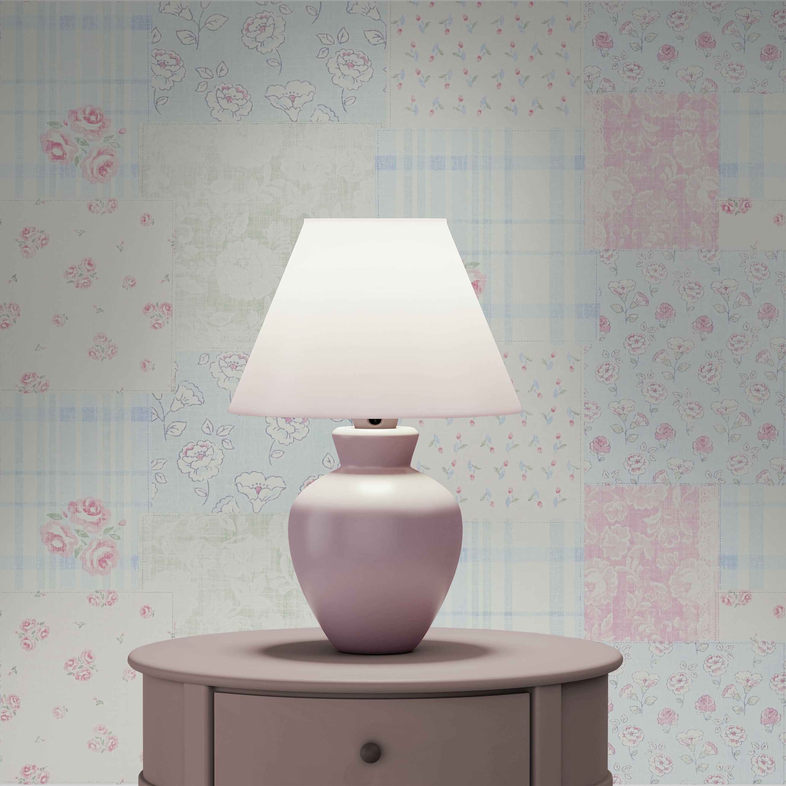 Tapete Pino Blumen M1-No.4270 Vlies Blau Rosa Blümchen Tadessi 10.05 x 0.53 m