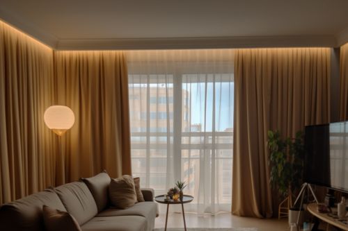 Gardinenleisten mit LED Beleuchtung