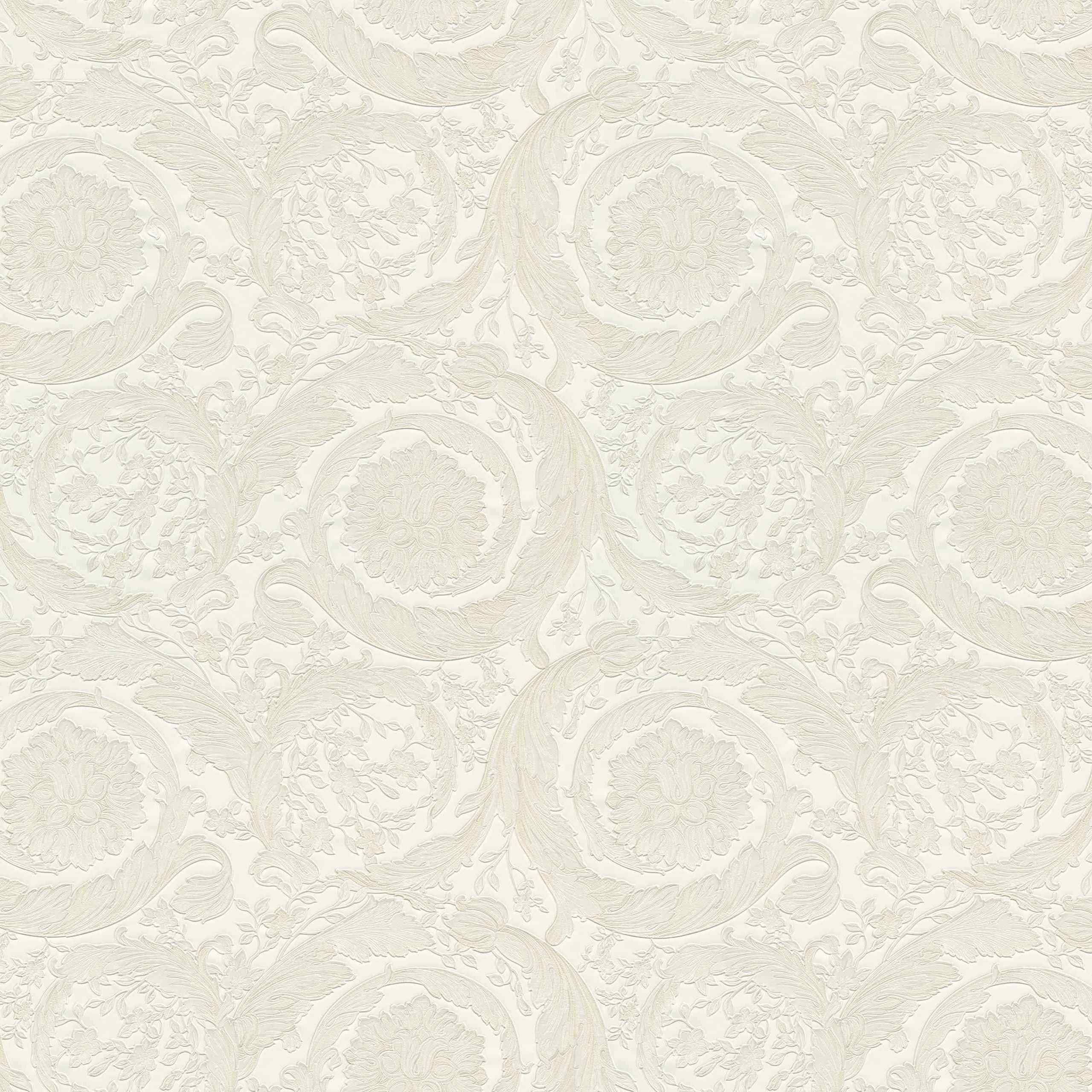 Design Tapete Versace 4 | No. 10220 | Vliestapete Barockoptik | 0.70 m x 10.05 m | Creme