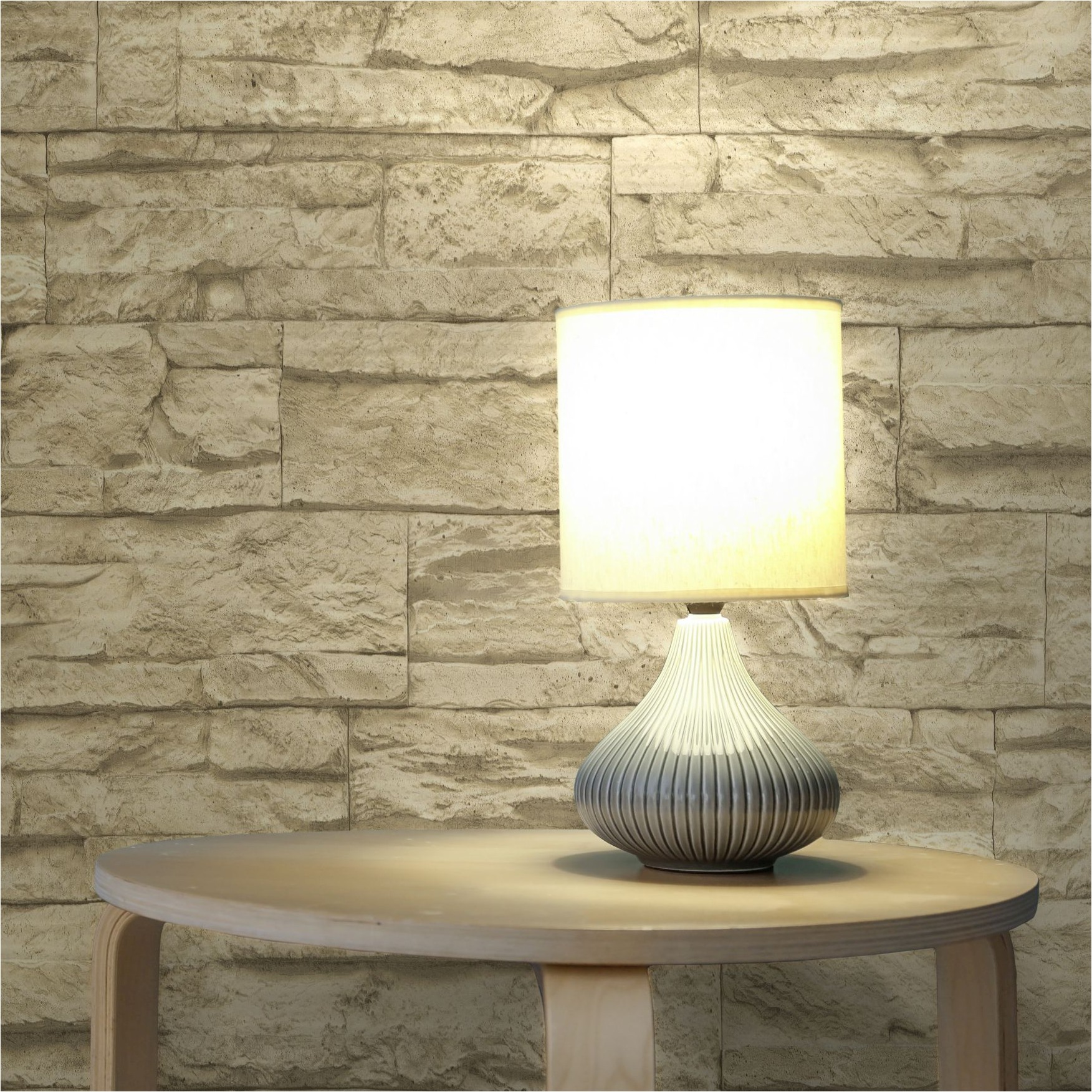 Tapete Steine M1-No.11861 | Vliestapete Stein-Optik | Beige | Creme | Wohnzimmer | Schlafzimmer