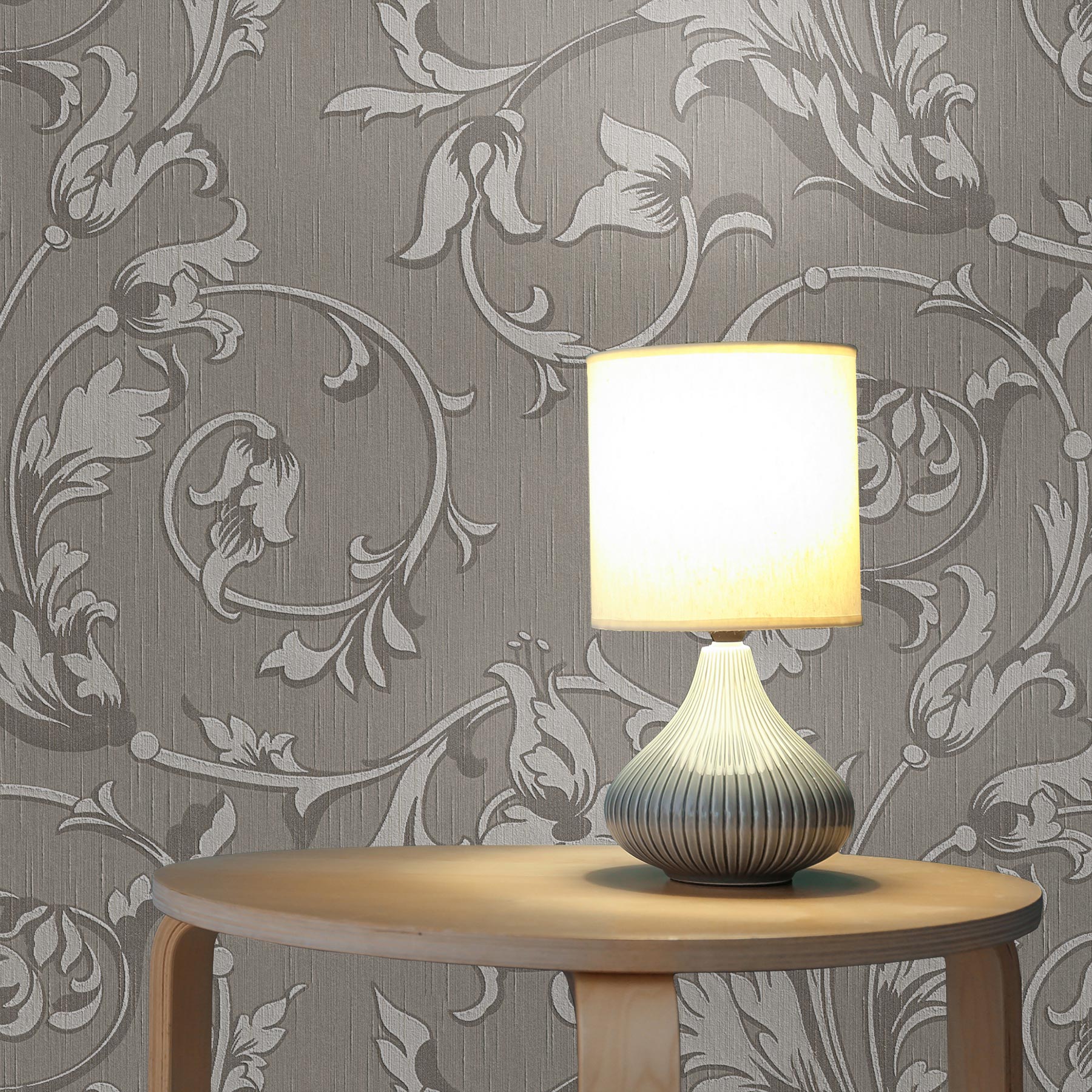 Tapete Bäume Blätter Ginevra M1-No.3799 | Vliestapete | Taupe | Natur | Klassik