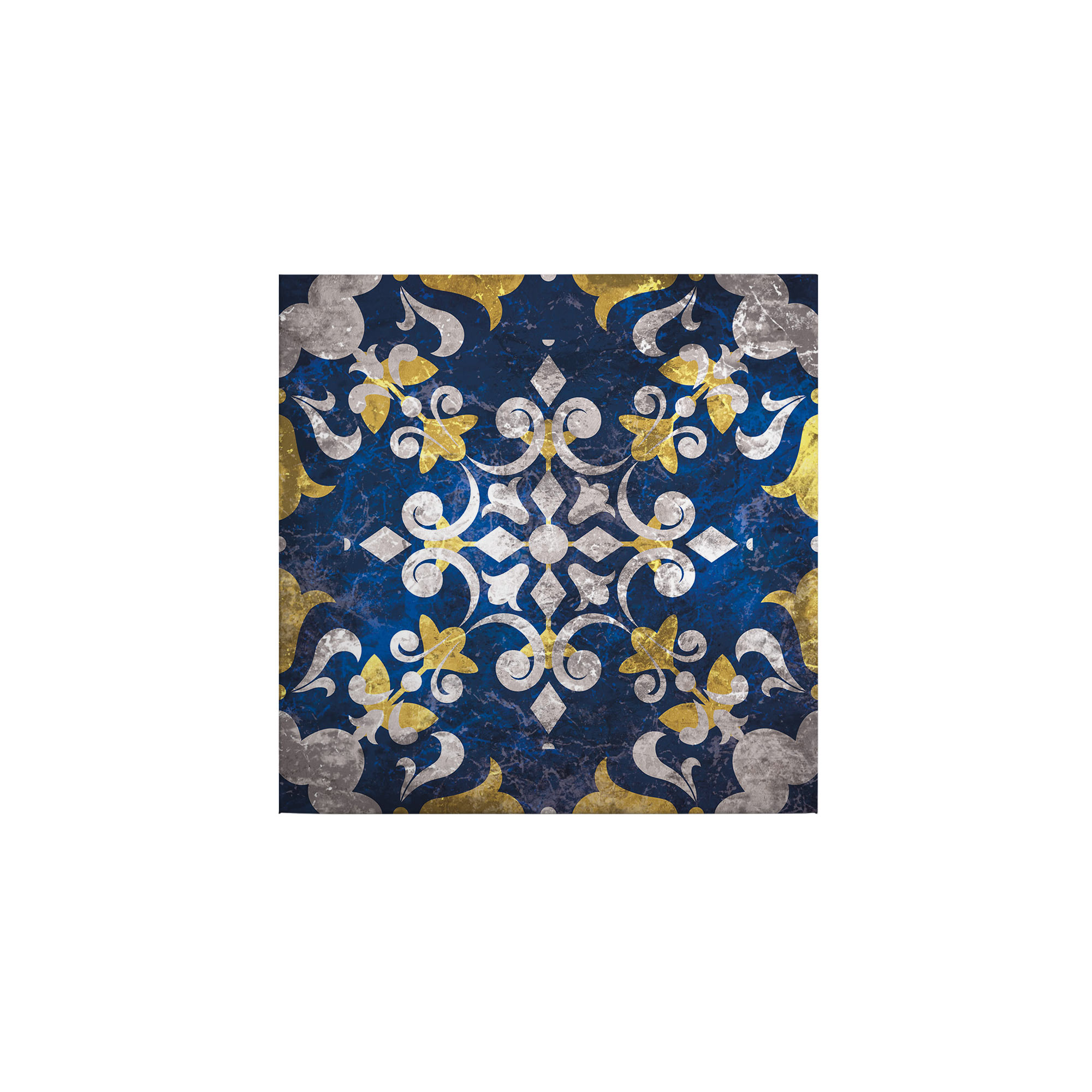 Tadessi Leinwandbild Retro Vintage Abstrakt - 50 x 50 cm - M1-No.50545 - Keilrahmen in Blau Grau