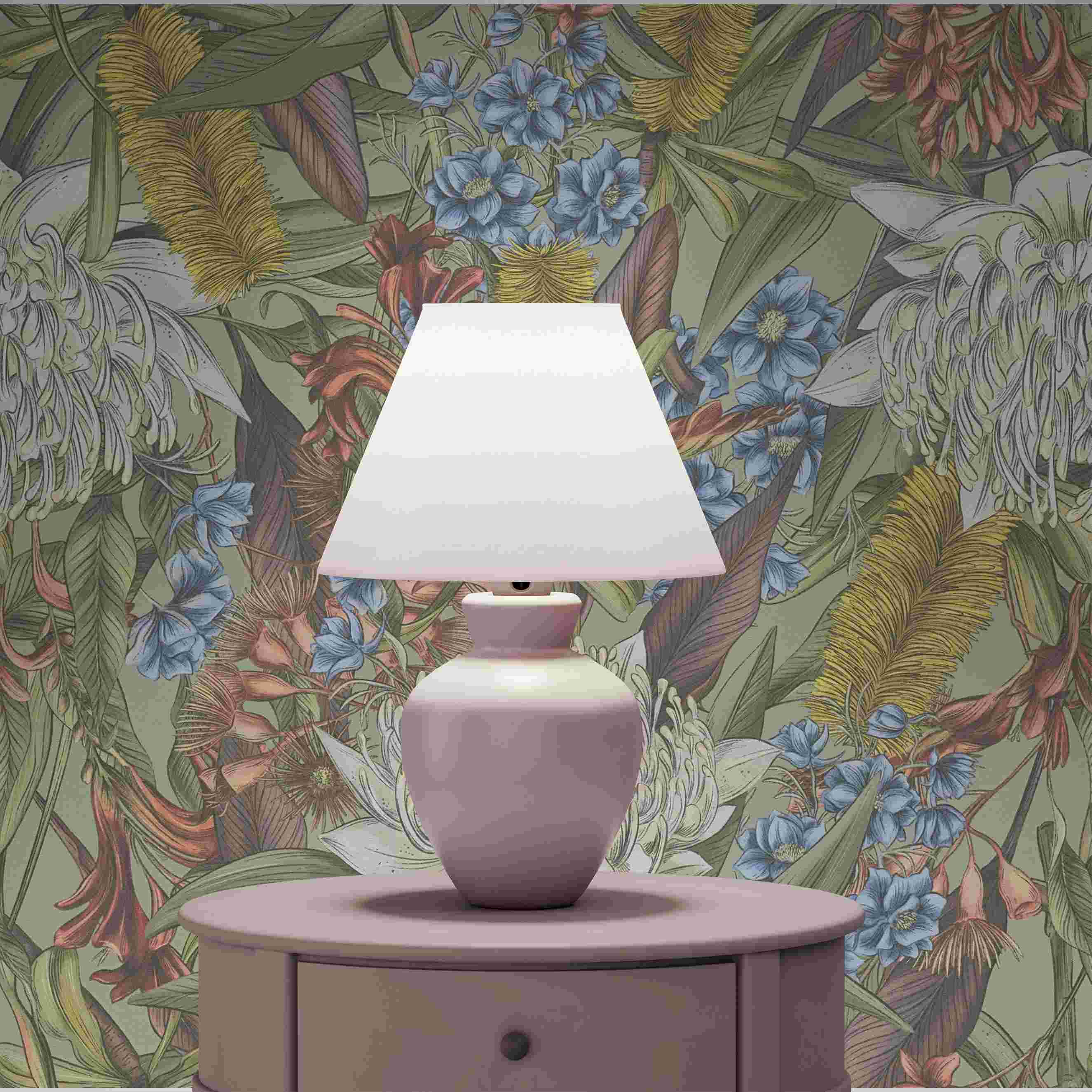 Tapete Juliano Blumen M1-No.4502 Vlies Bunt Grün Blumen Tadessi 10.05 x 0.53 m