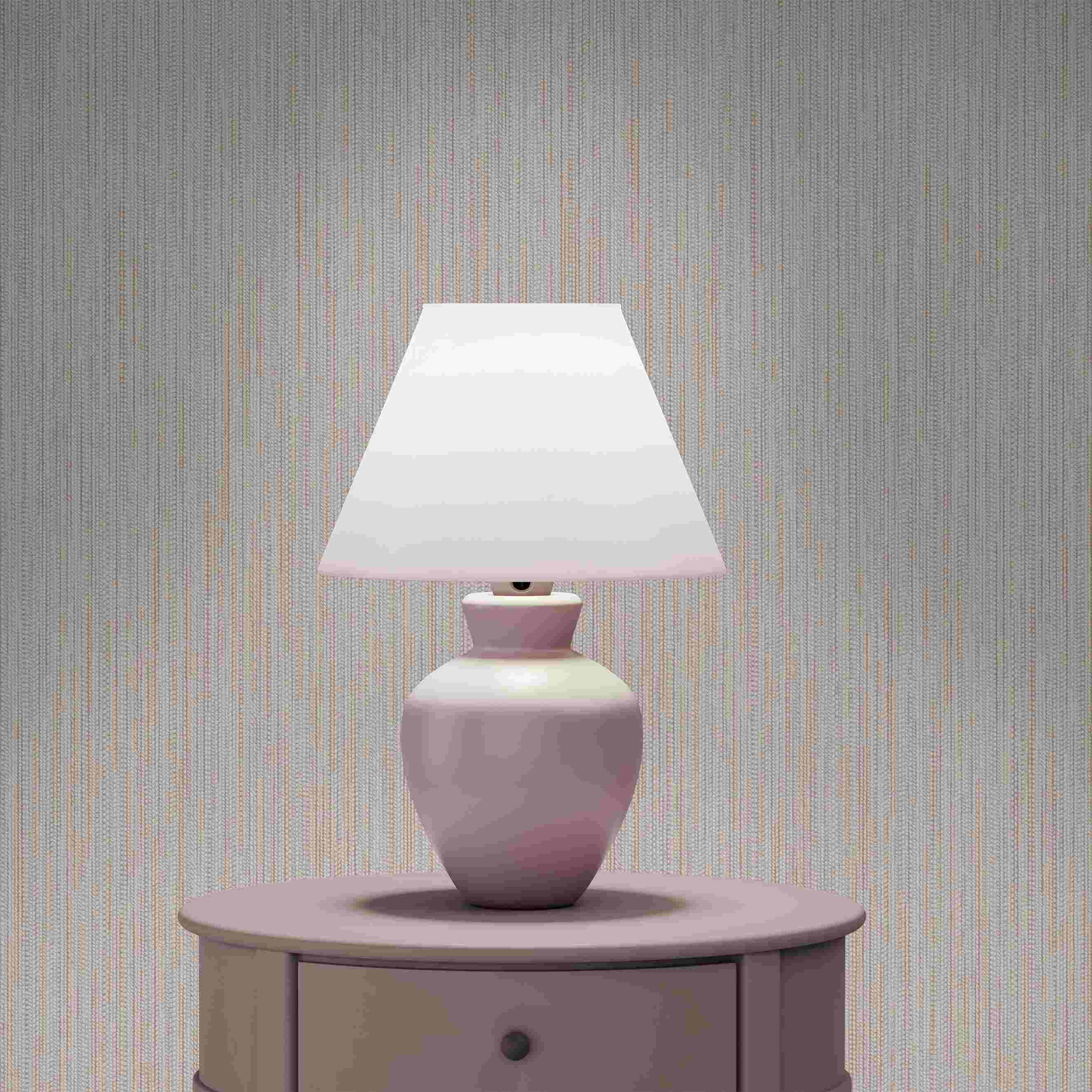 Tapete Romeo Streifen Wellen M1-No.4175 Vlies Rosa Grau Streifen Tadessi 10.05 x 0.53 m