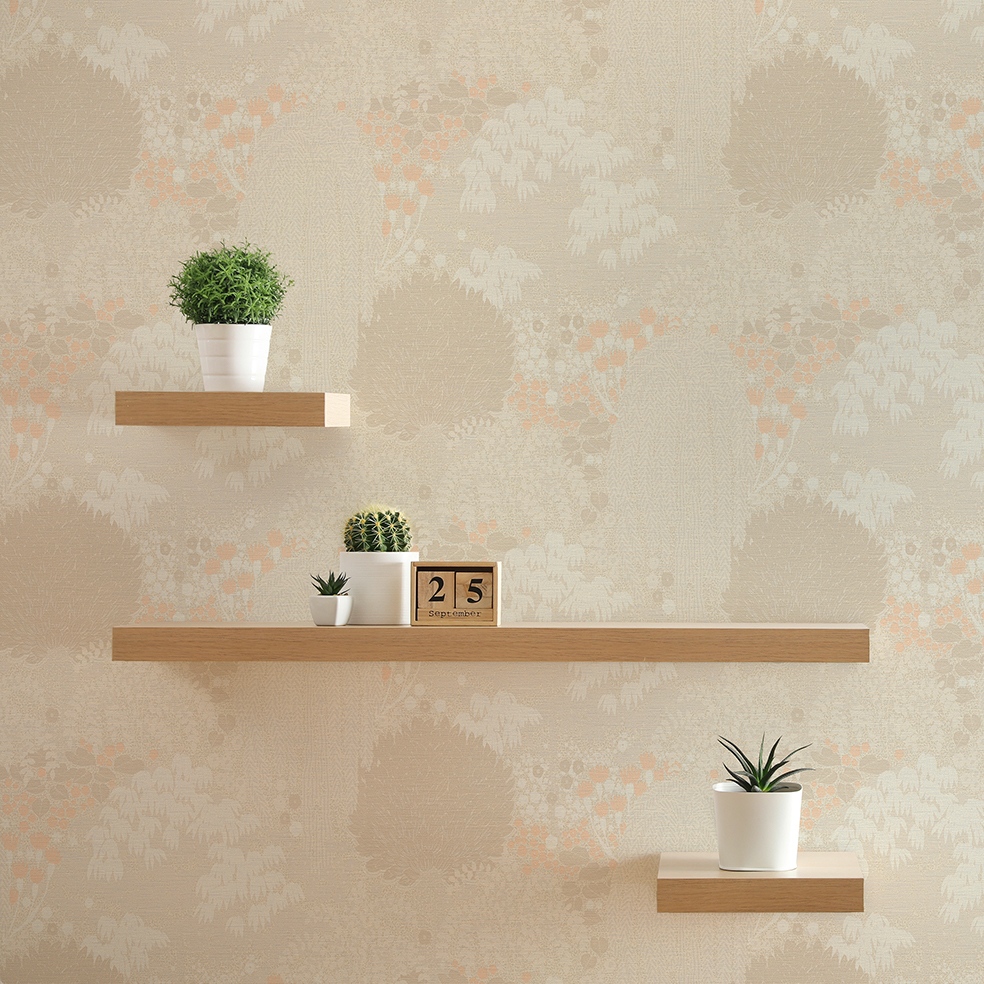Tapete Matilde Bäume Blätter M1-No.10968 Vlies Beige Creme Tadessi 10.05 m x 0.53 m
