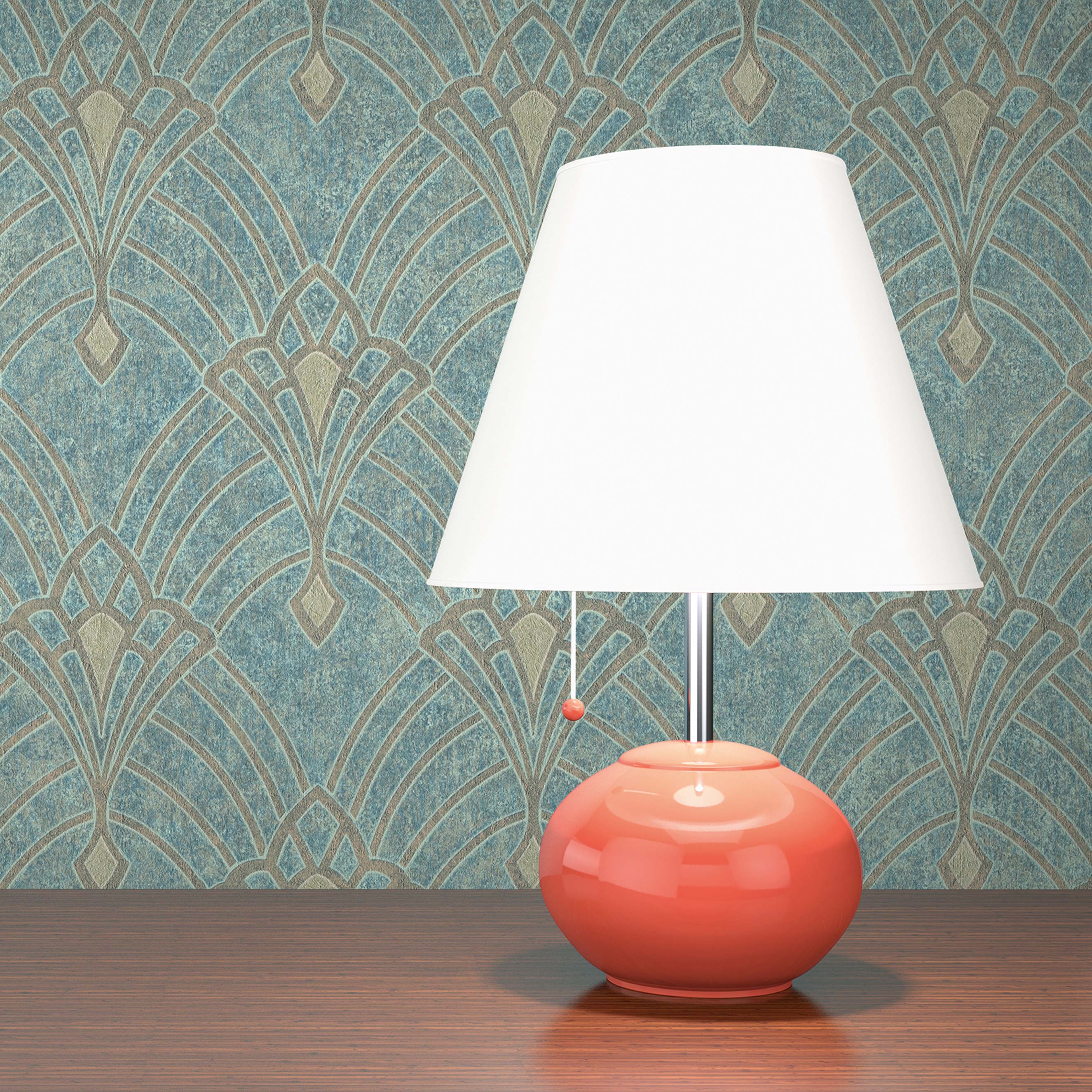 Tapete Art Deco M1-No.702 | Vliestapete | Blau | Braun | Orientalische Tapete