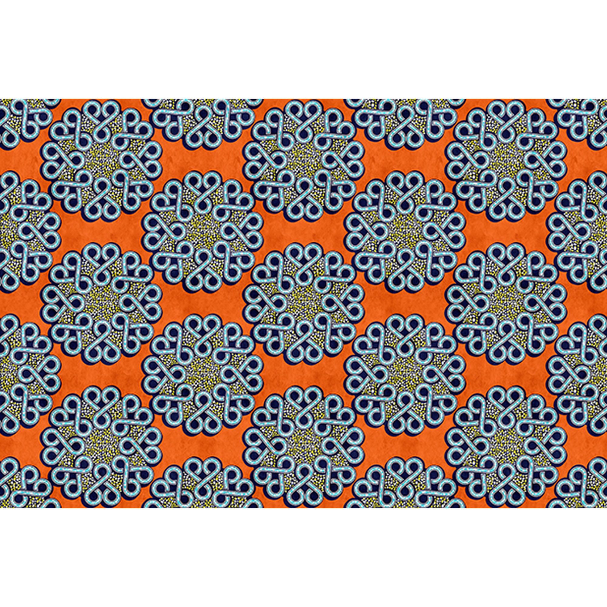 Tadessi Fototapete Blumen M1-No.61381 Digitaldruck Tapete Orange Blau - Modern Abstrakt