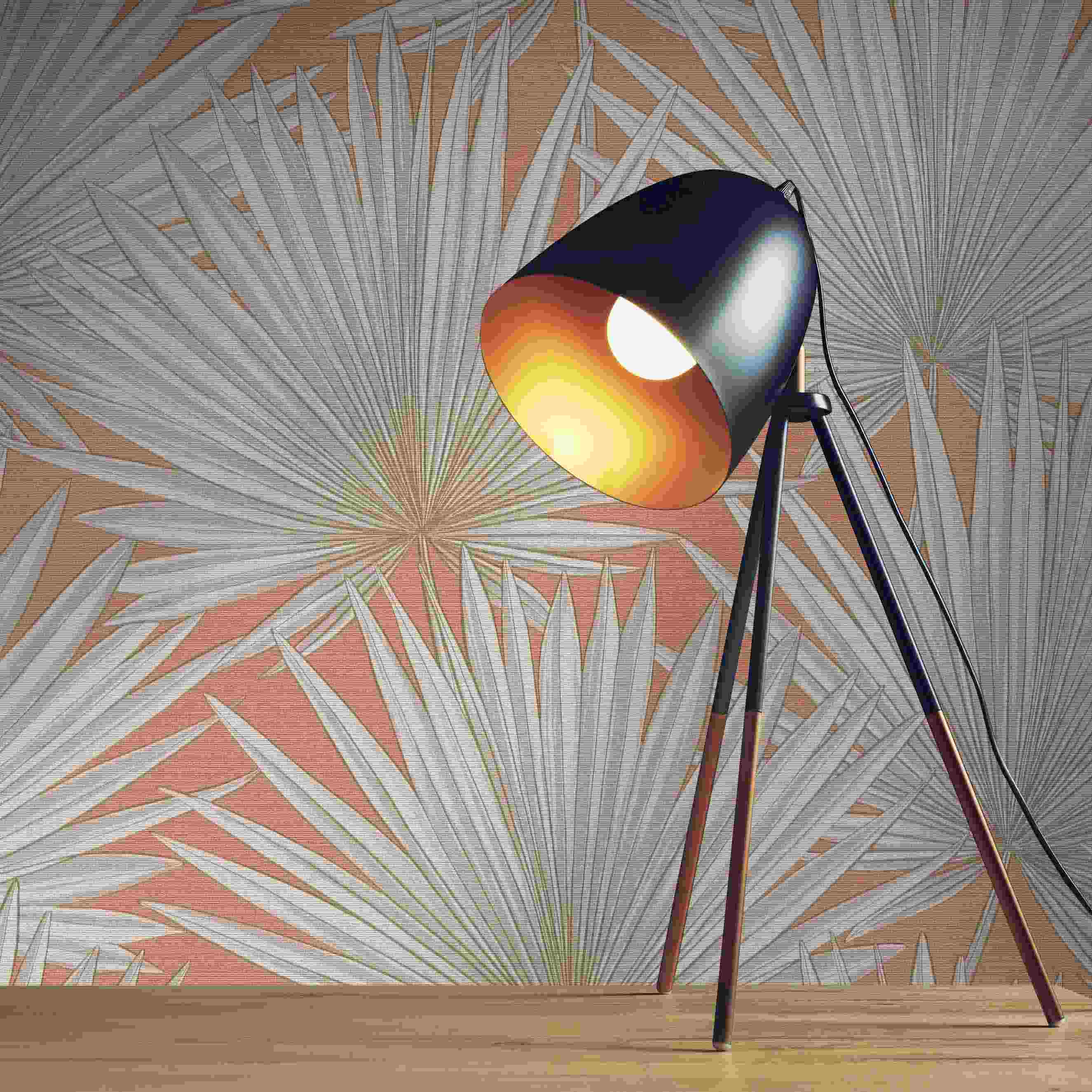 Tapete Salvatore Botanical Dschungel M1-No.4237 Vlies orange Palme Tadessi 10.05 x 0.53 m