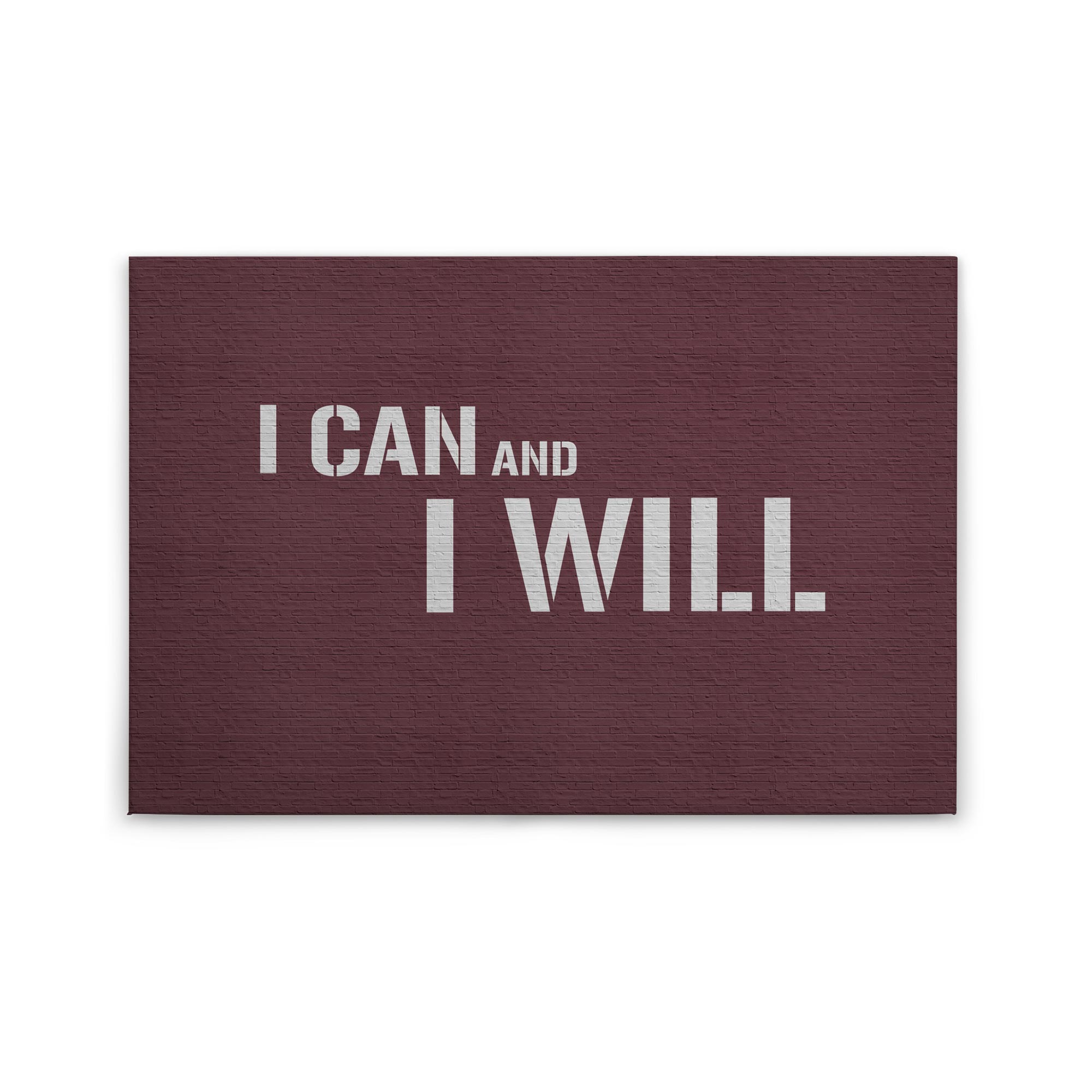 Leinwandbild Zitate M1-No.50171 | Wandbild 60 x 90 cm | Sprüche Rot Grau Motivation Keilrahmen