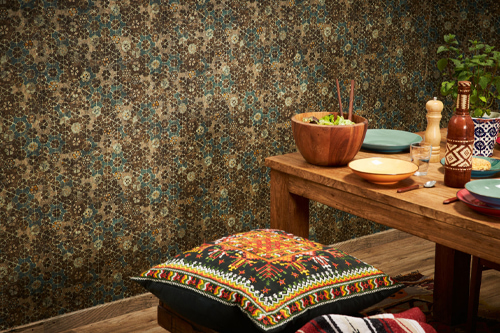 Tapete mit orientalischem Mosaik Muster