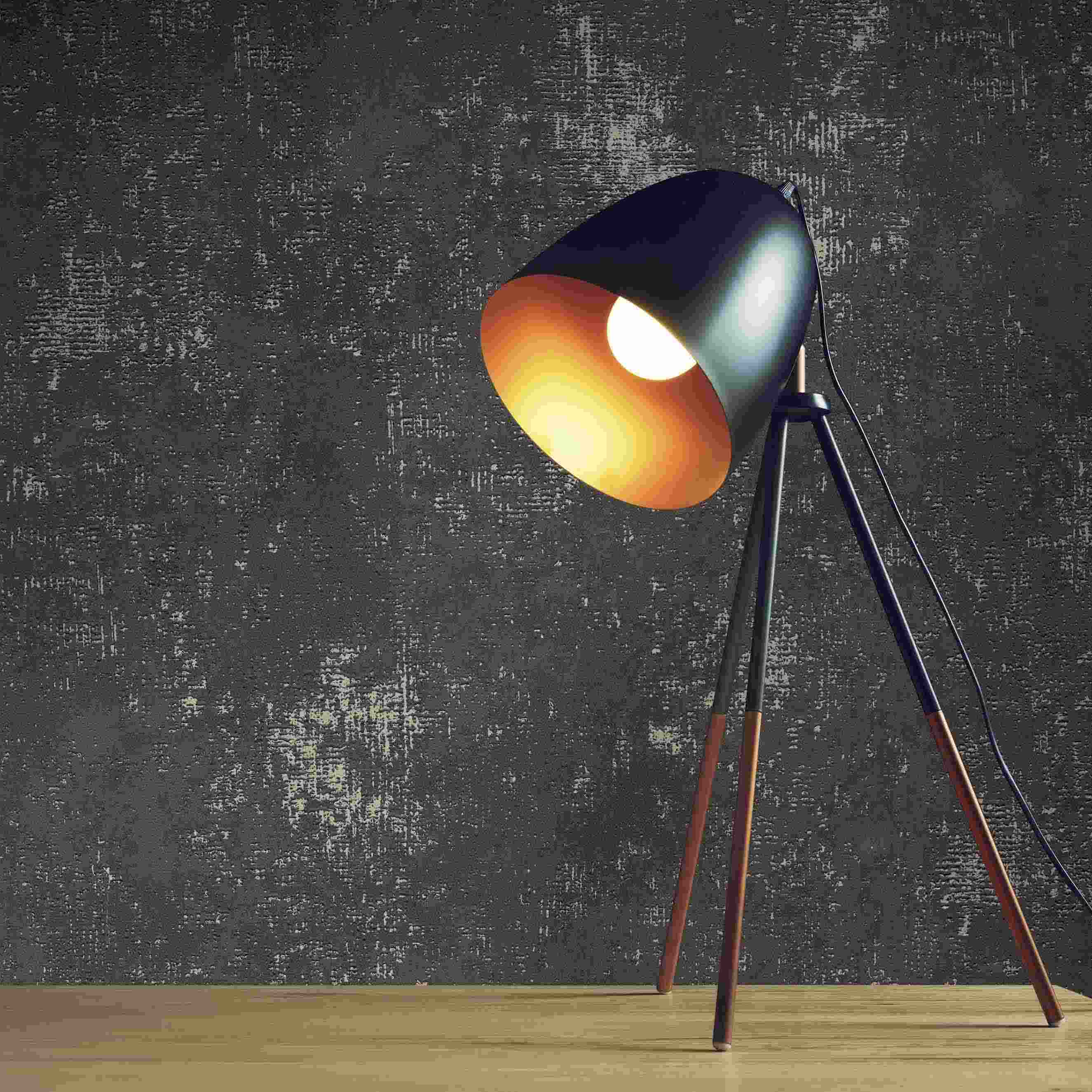 Tapete Urban Industrial Loft M1-No.4075 | Vlies | Schwarz | Struktur | Tadessi | 10.05 x 0.53 m